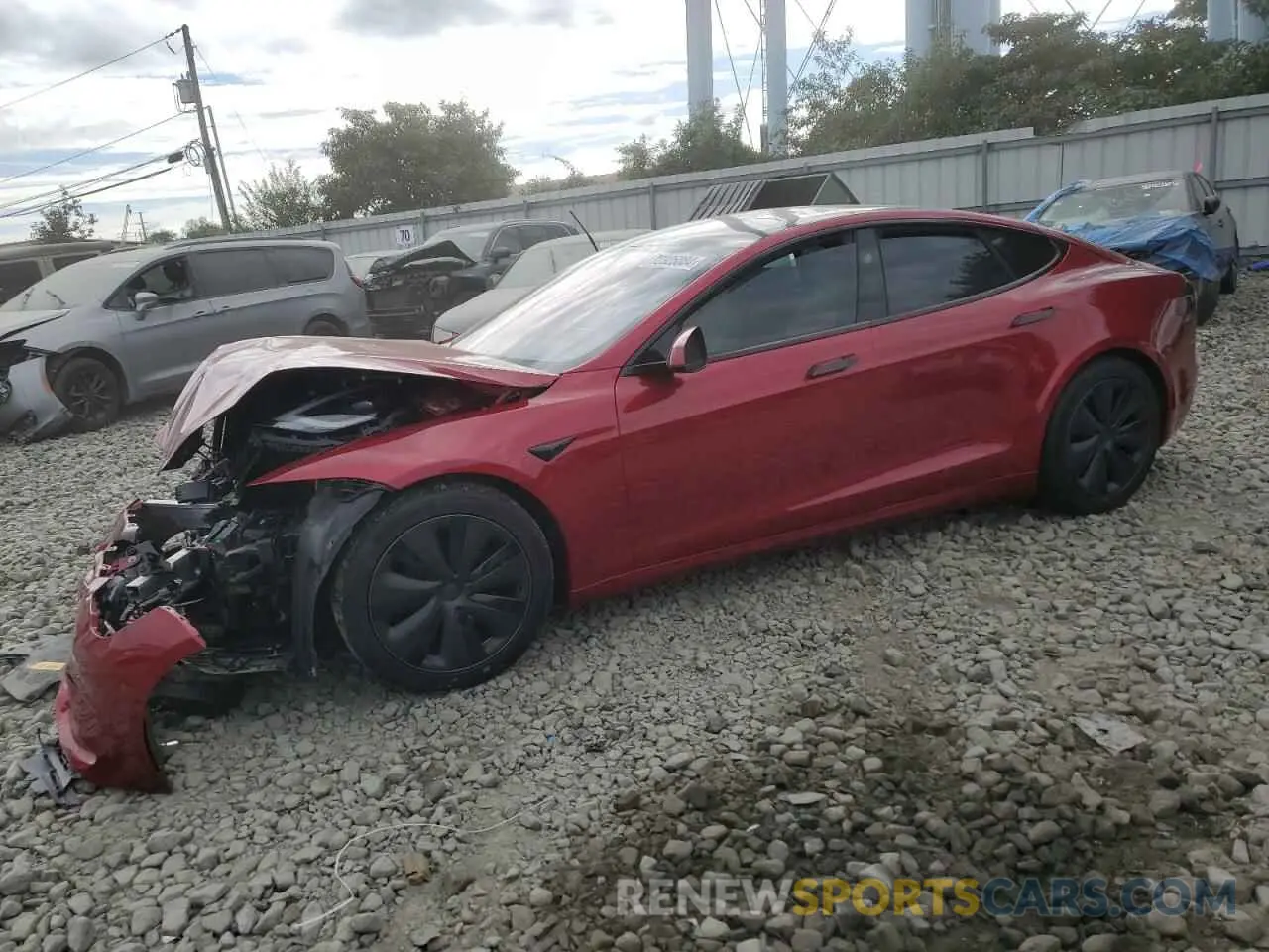 1 fotografías del automóvil dañado 5YJSA1E51PF525662 TESLA MODEL S 2023
