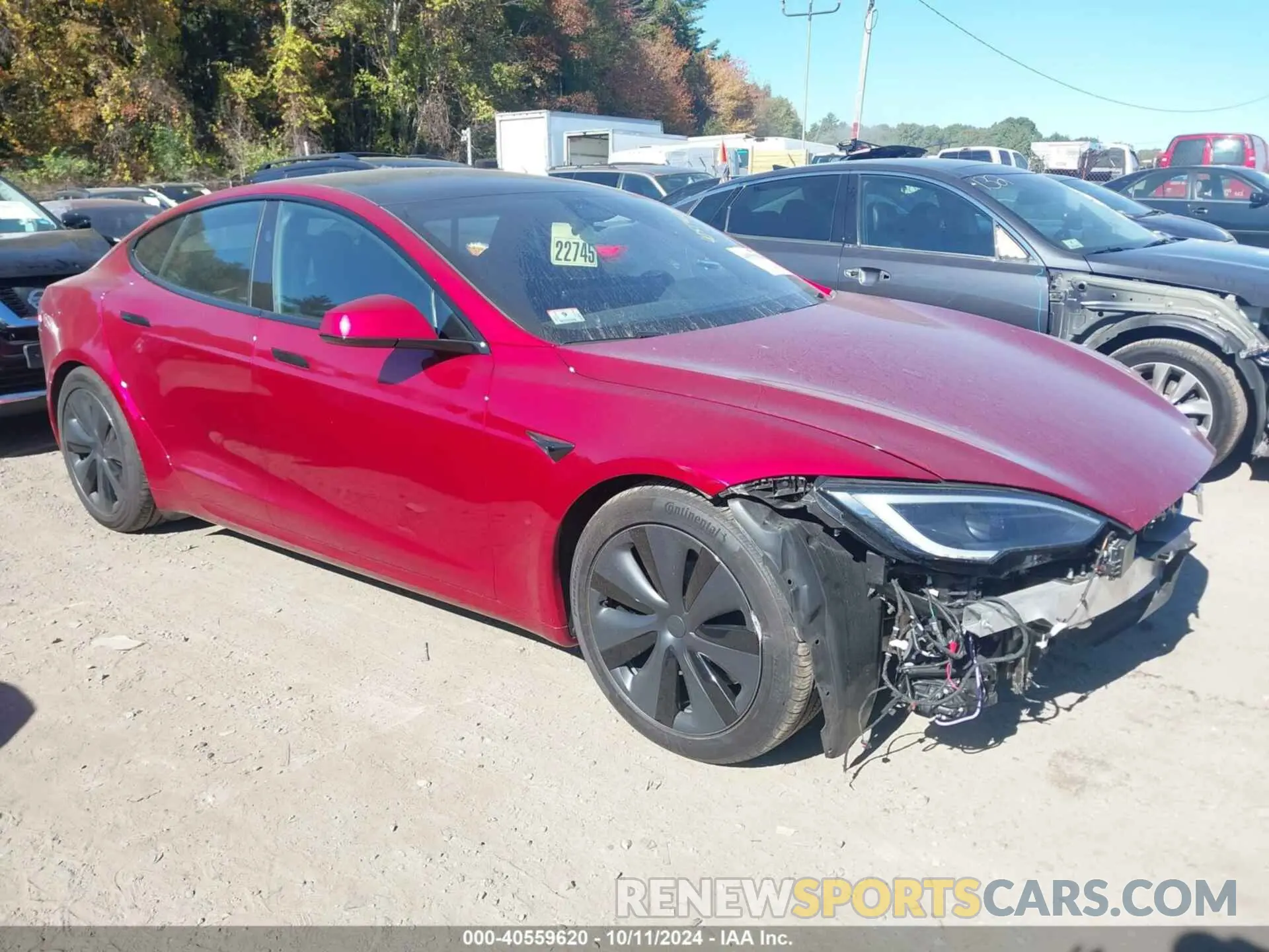 1 fotografías del automóvil dañado 5YJSA1E53PF523735 TESLA MODEL S 2023