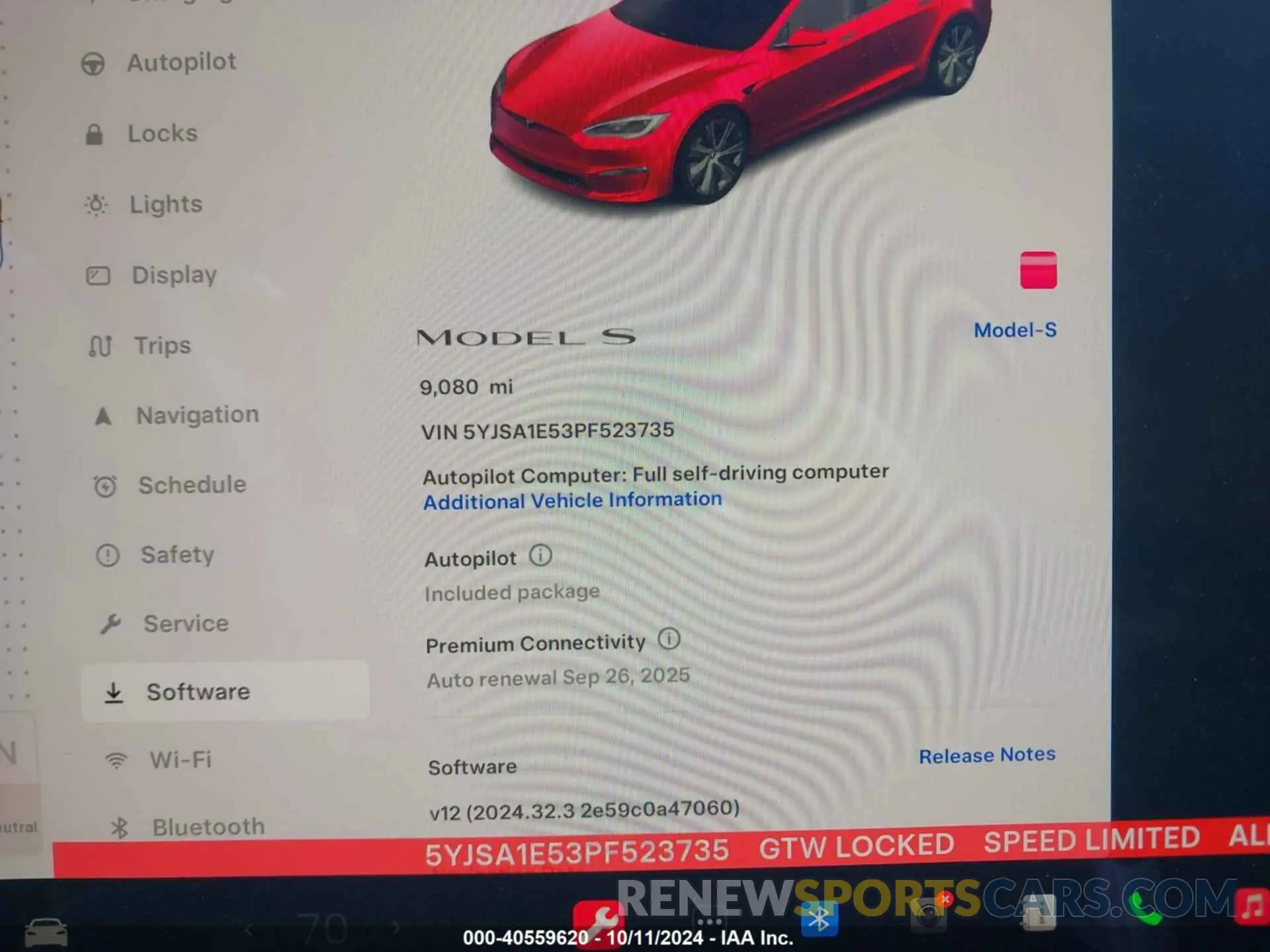7 fotografías del automóvil dañado 5YJSA1E53PF523735 TESLA MODEL S 2023