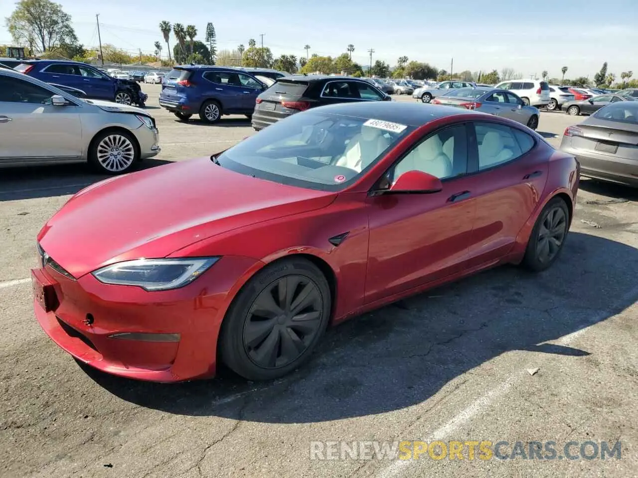 1 fotografías del automóvil dañado 5YJSA1E53PF525324 TESLA MODEL S 2023