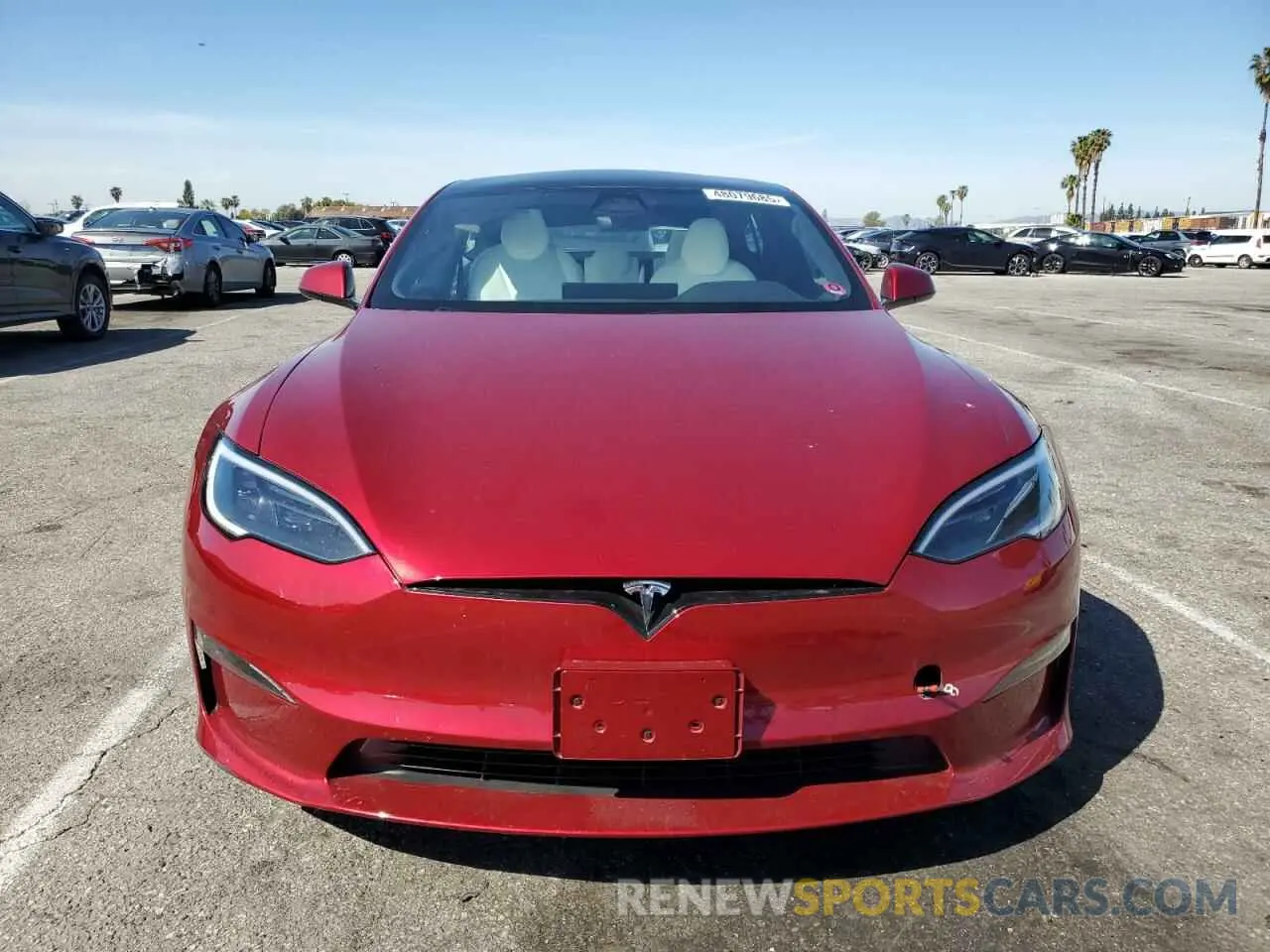 5 fotografías del automóvil dañado 5YJSA1E53PF525324 TESLA MODEL S 2023