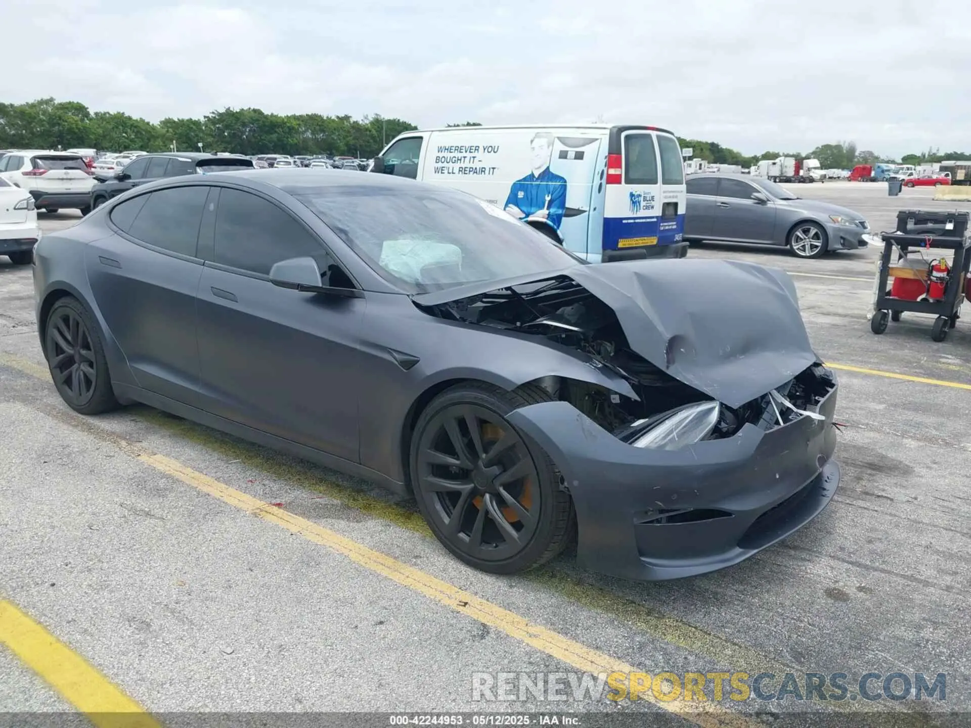1 fotografías del automóvil dañado 5YJSA1E54PF501565 TESLA MODEL S 2023