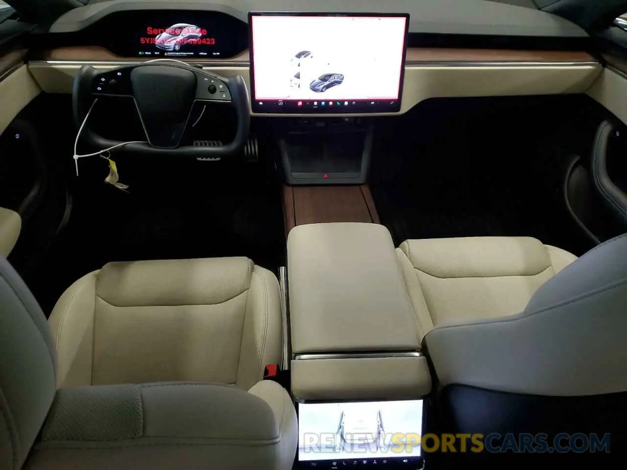 8 fotografías del automóvil dañado 5YJSA1E55PF499423 TESLA MODEL S 2023