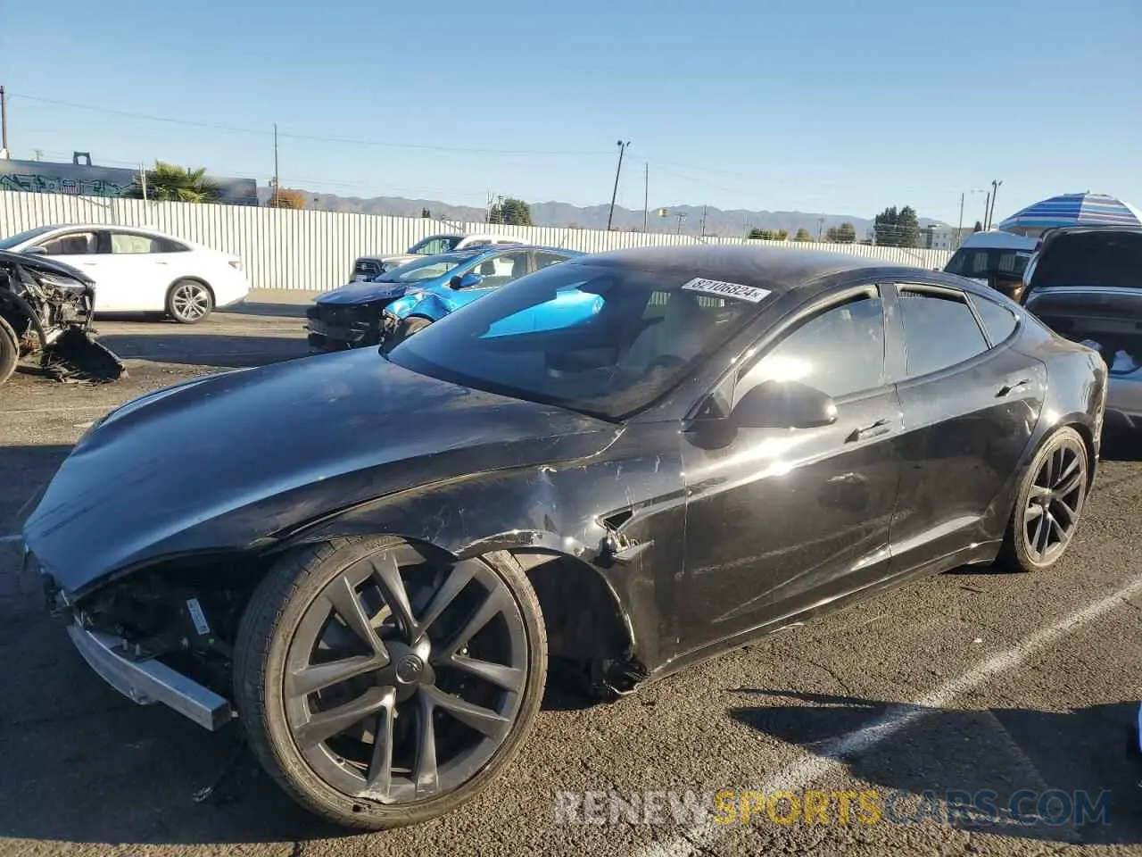 1 fotografías del automóvil dañado 5YJSA1E55PF500926 TESLA MODEL S 2023