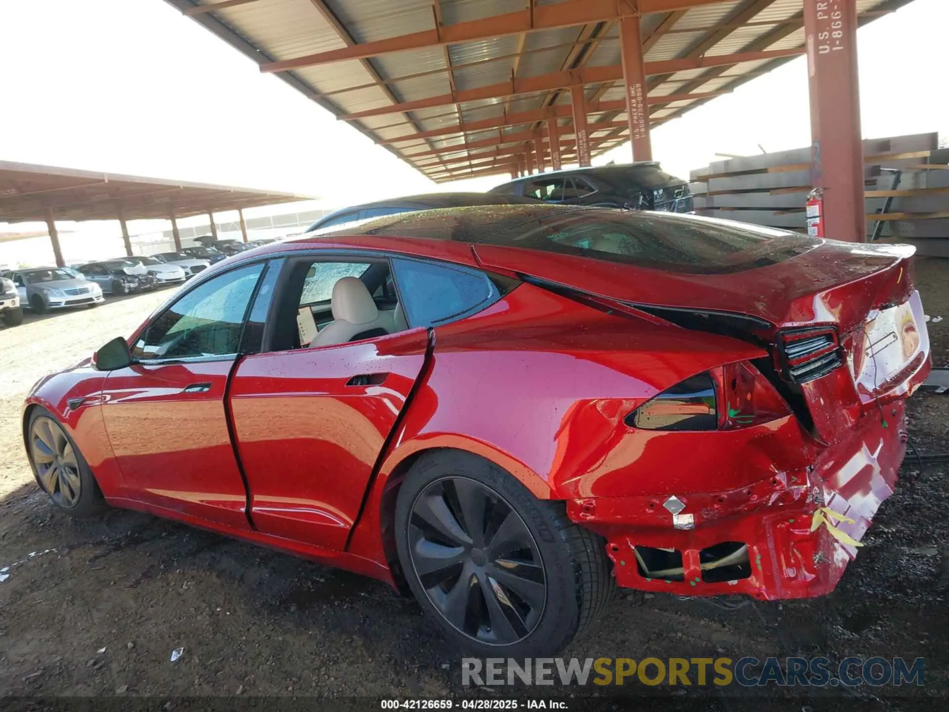 19 fotografías del automóvil dañado 5YJSA1E55PF513708 TESLA MODEL S 2023