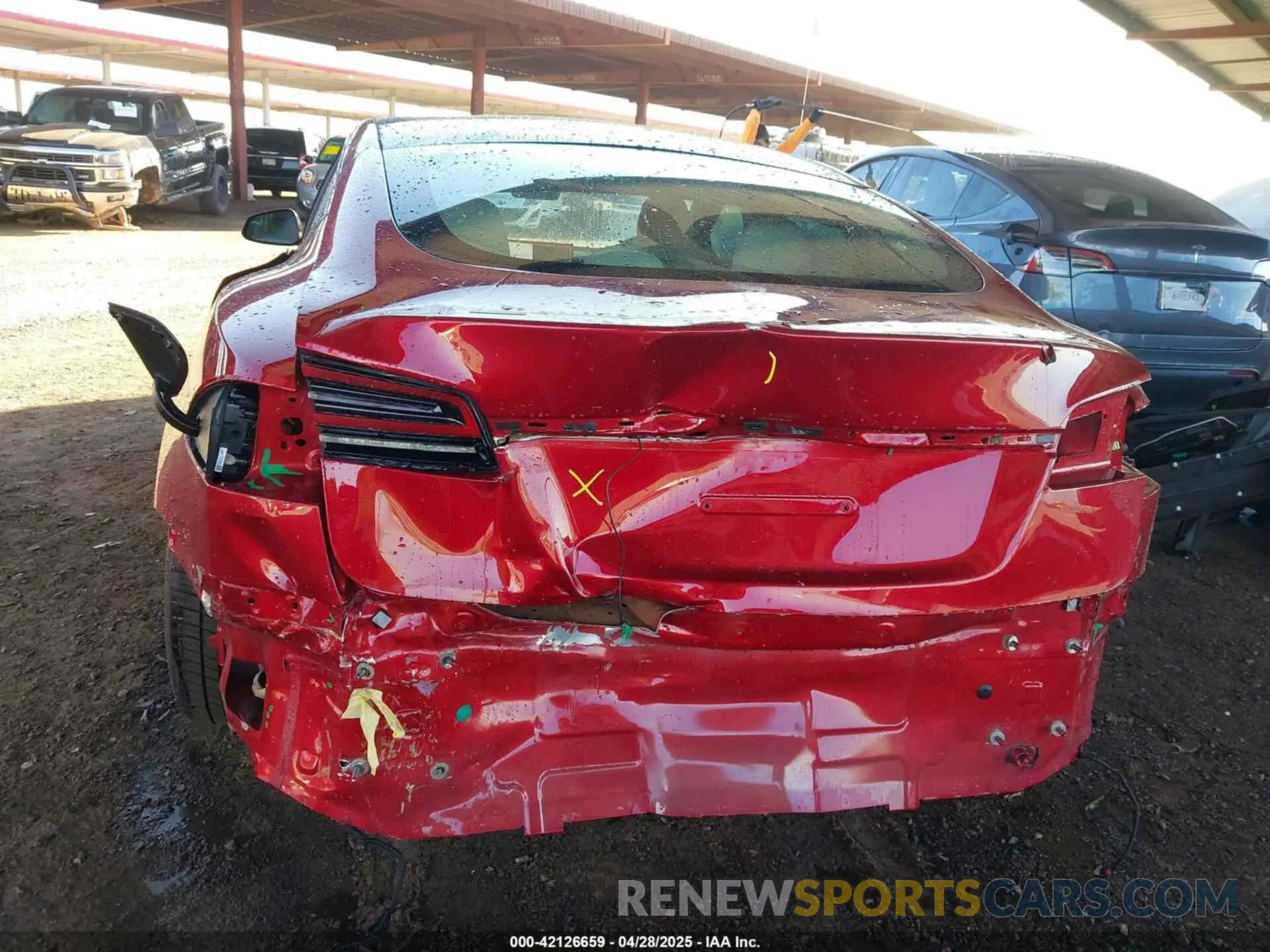 6 fotografías del automóvil dañado 5YJSA1E55PF513708 TESLA MODEL S 2023