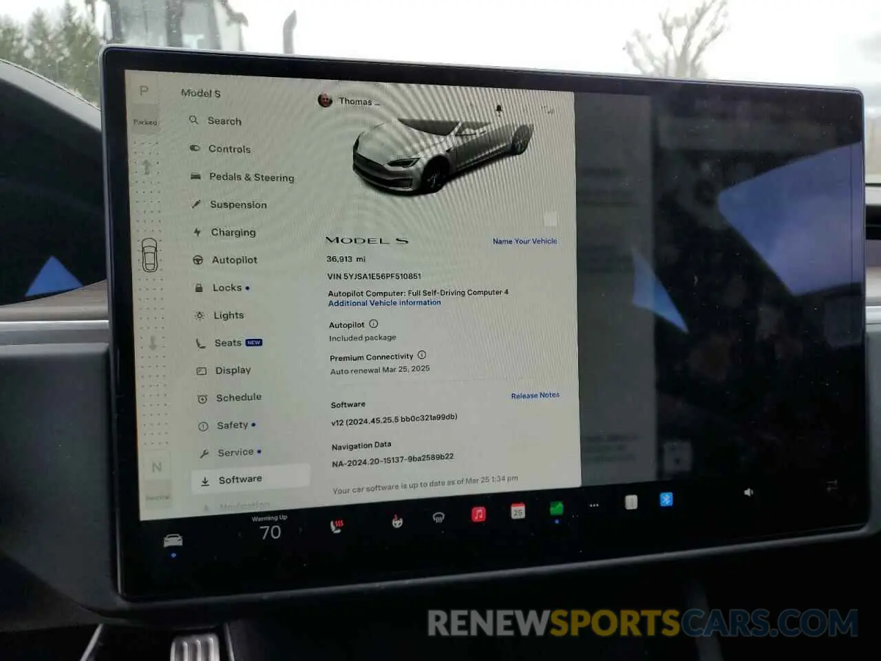 9 fotografías del automóvil dañado 5YJSA1E56PF510851 TESLA MODEL S 2023