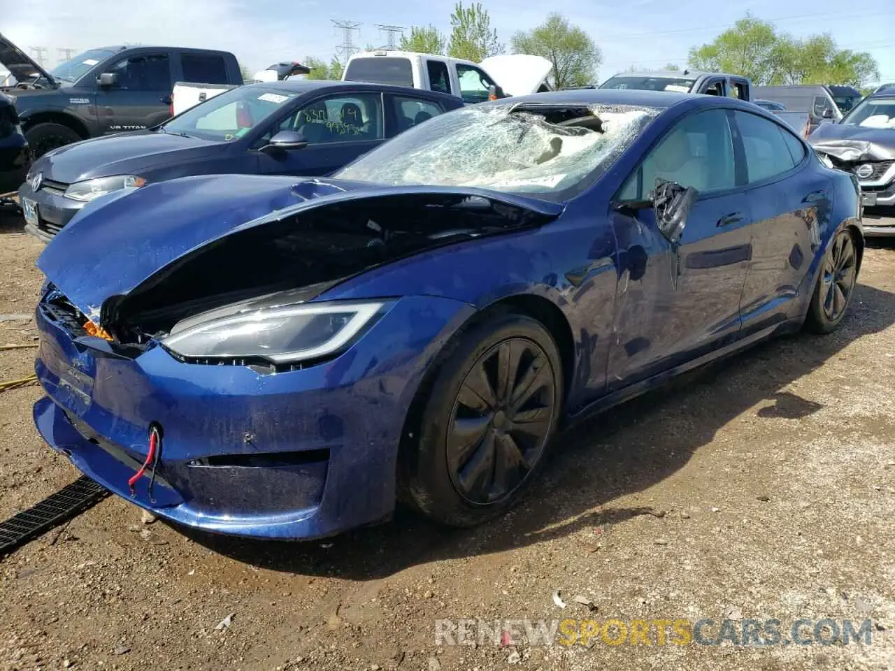 1 fotografías del automóvil dañado 5YJSA1E56PF513152 TESLA MODEL S 2023