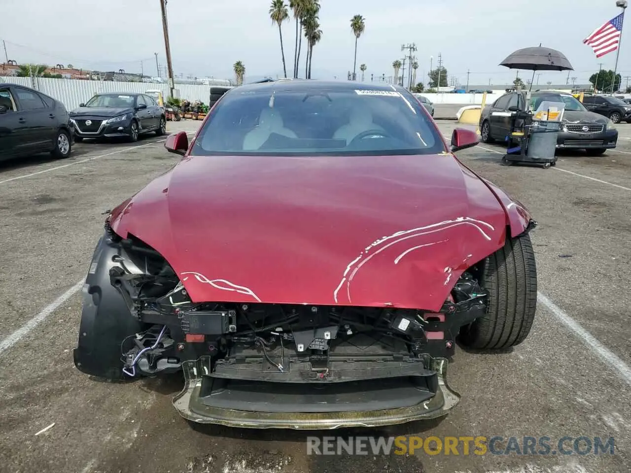 5 fotografías del automóvil dañado 5YJSA1E56PF518514 TESLA MODEL S 2023