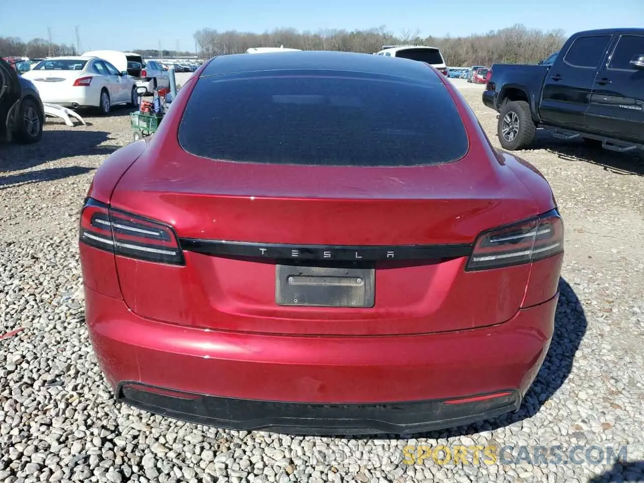 6 fotografías del automóvil dañado 5YJSA1E56PF520120 TESLA MODEL S 2023