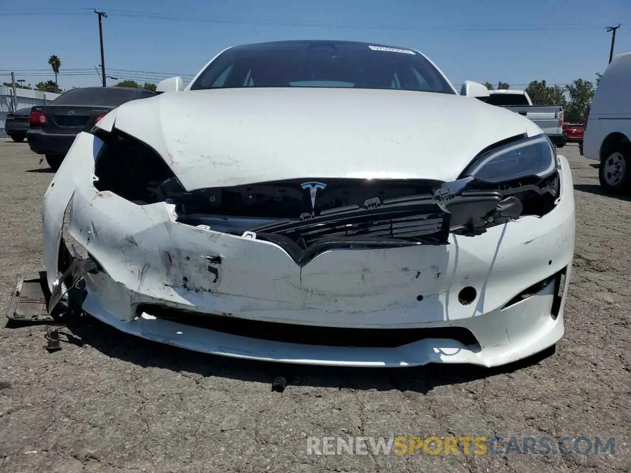 5 fotografías del automóvil dañado 5YJSA1E58PF500032 TESLA MODEL S 2023