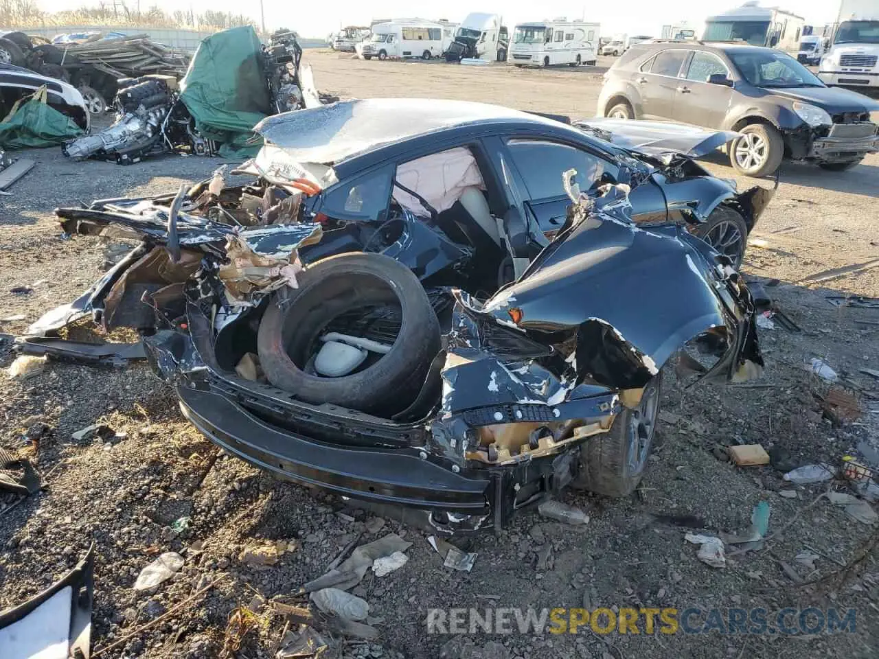 3 fotografías del automóvil dañado 5YJSA1E58PF500306 TESLA MODEL S 2023