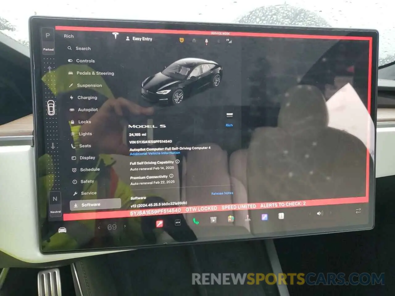 9 fotografías del automóvil dañado 5YJSA1E59PF514540 TESLA MODEL S 2023