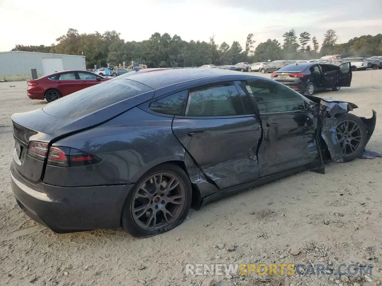 3 fotografías del automóvil dañado 5YJSA1E59PF527417 TESLA MODEL S 2023