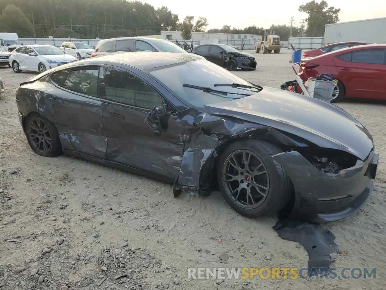 4 fotografías del automóvil dañado 5YJSA1E59PF527417 TESLA MODEL S 2023