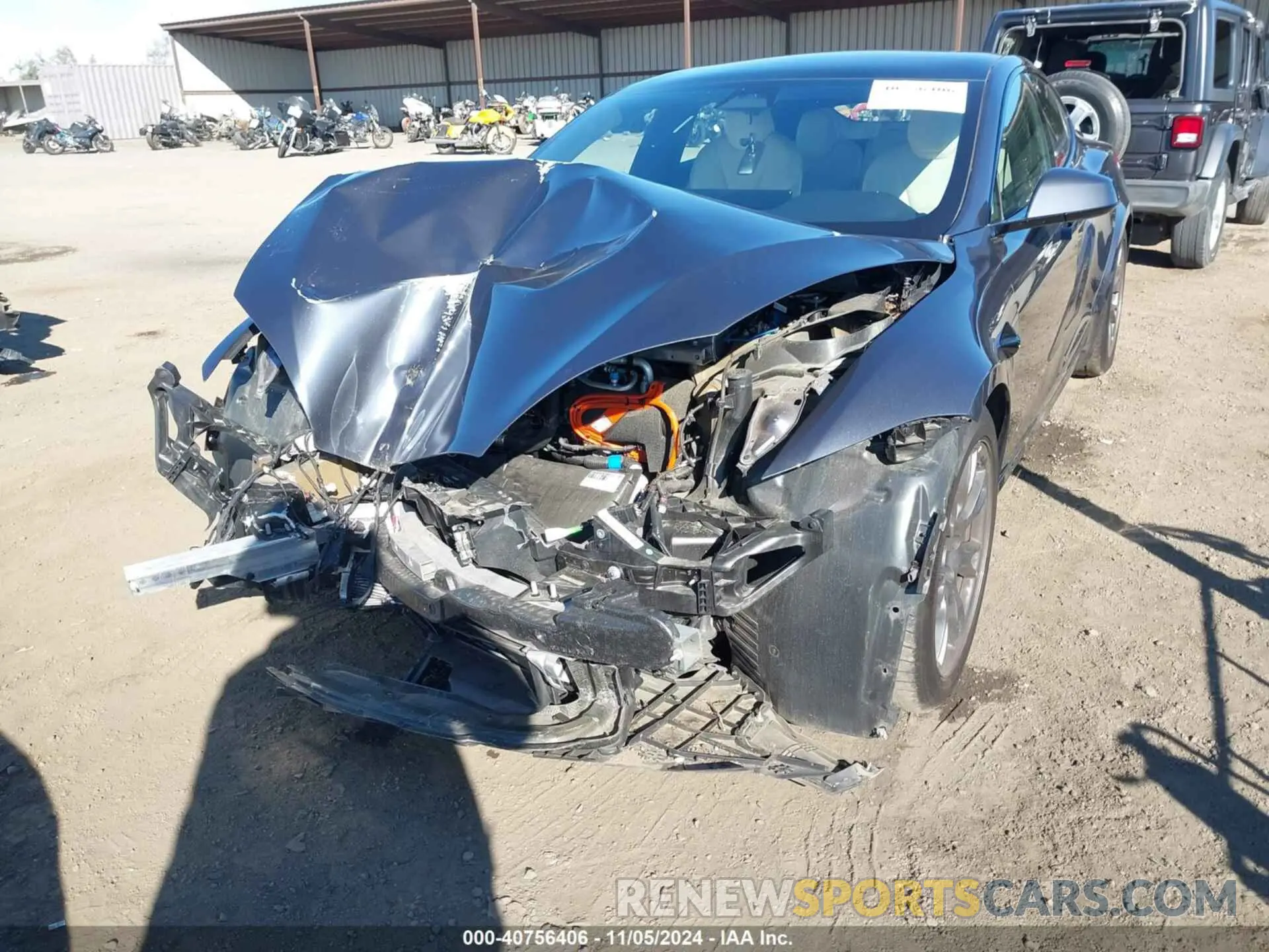 6 fotografías del automóvil dañado 5YJSA1E5XPF500341 TESLA MODEL S 2023