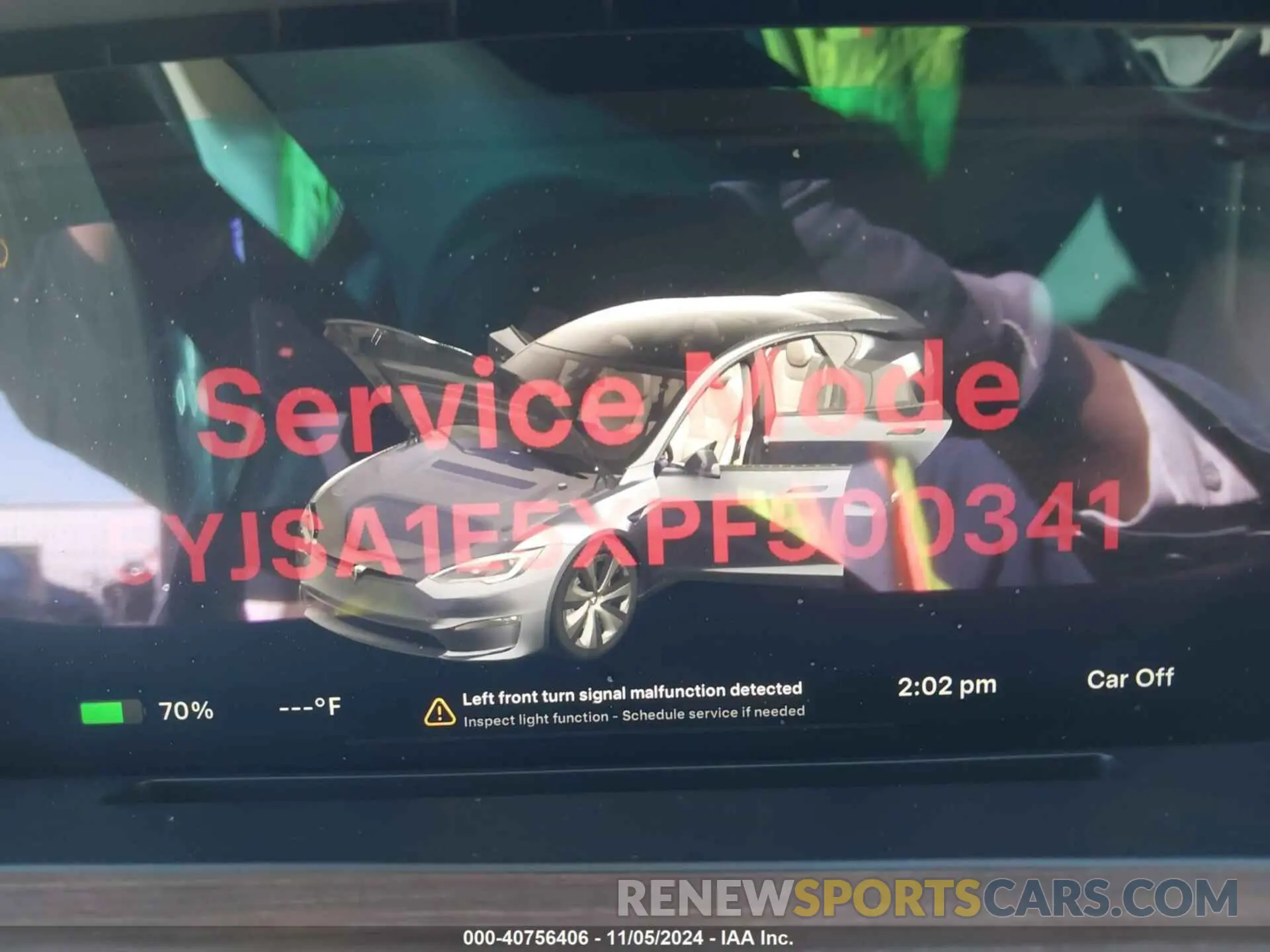 7 fotografías del automóvil dañado 5YJSA1E5XPF500341 TESLA MODEL S 2023
