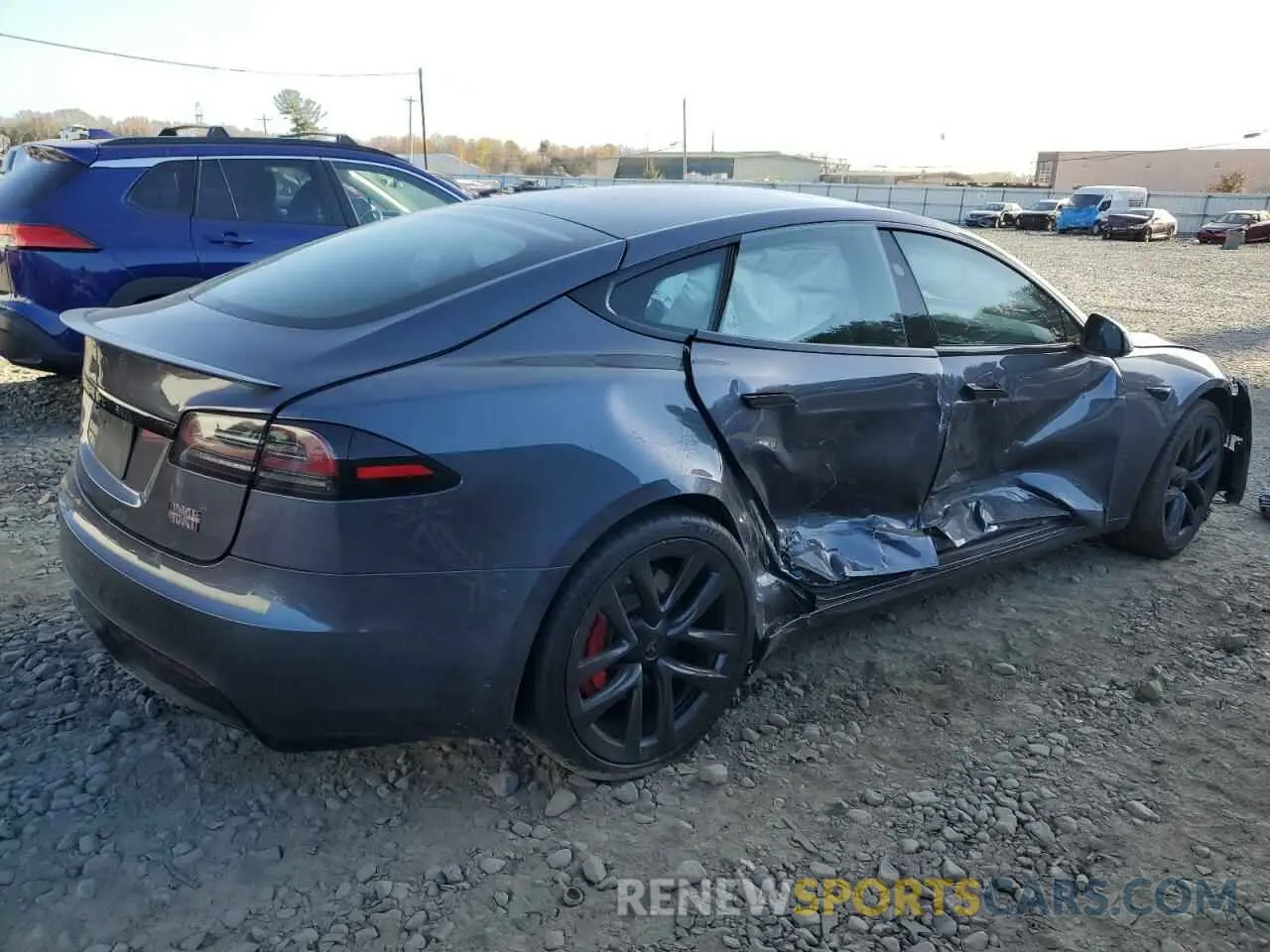 3 fotografías del automóvil dañado 5YJSA1E60PF508053 TESLA MODEL S 2023