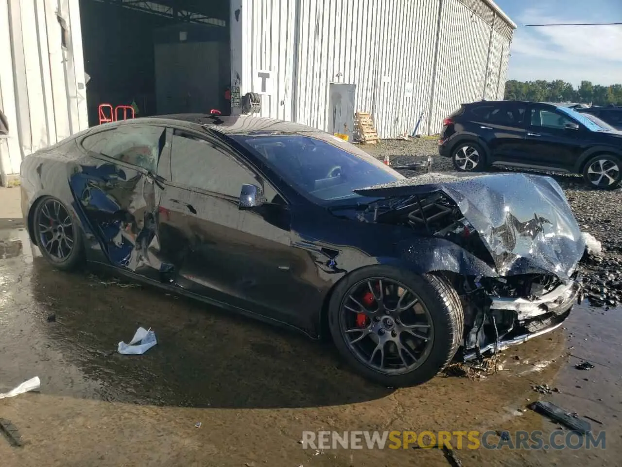 4 fotografías del automóvil dañado 5YJSA1E63PF524294 TESLA MODEL S 2023