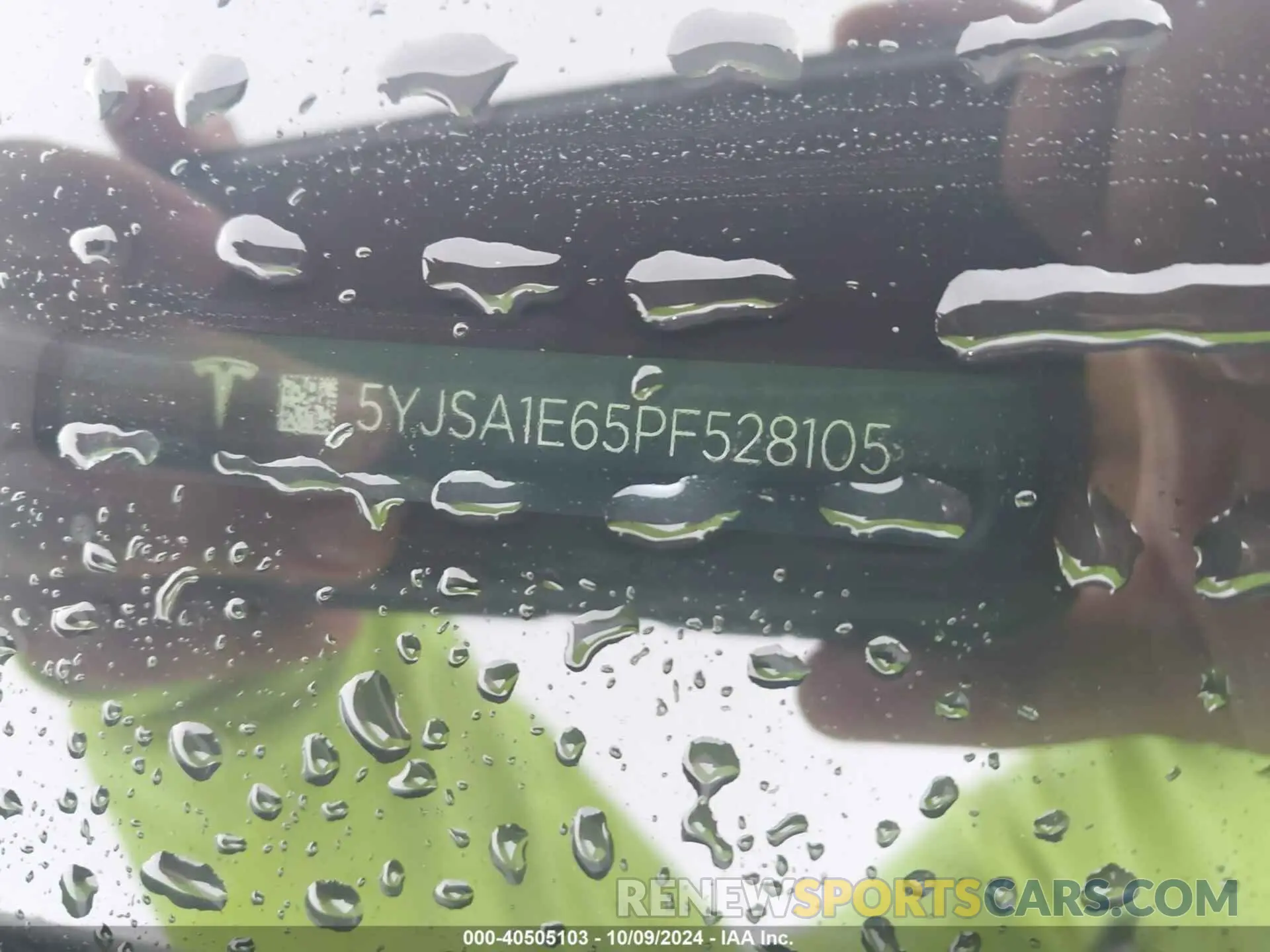 9 fotografías del automóvil dañado 5YJSA1E65PF528105 TESLA MODEL S 2023