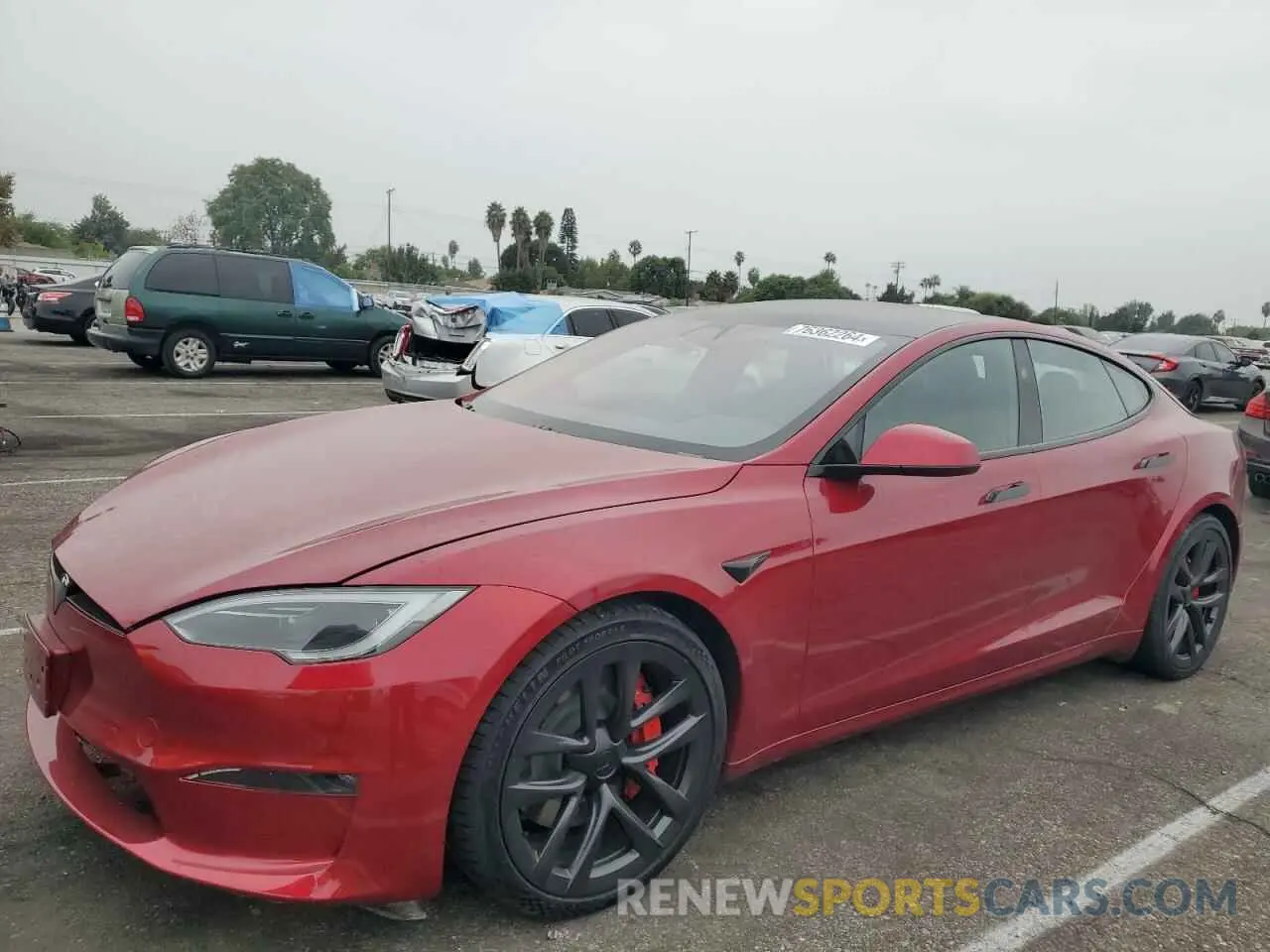 1 fotografías del automóvil dañado 5YJSA1E67PF522807 TESLA MODEL S 2023