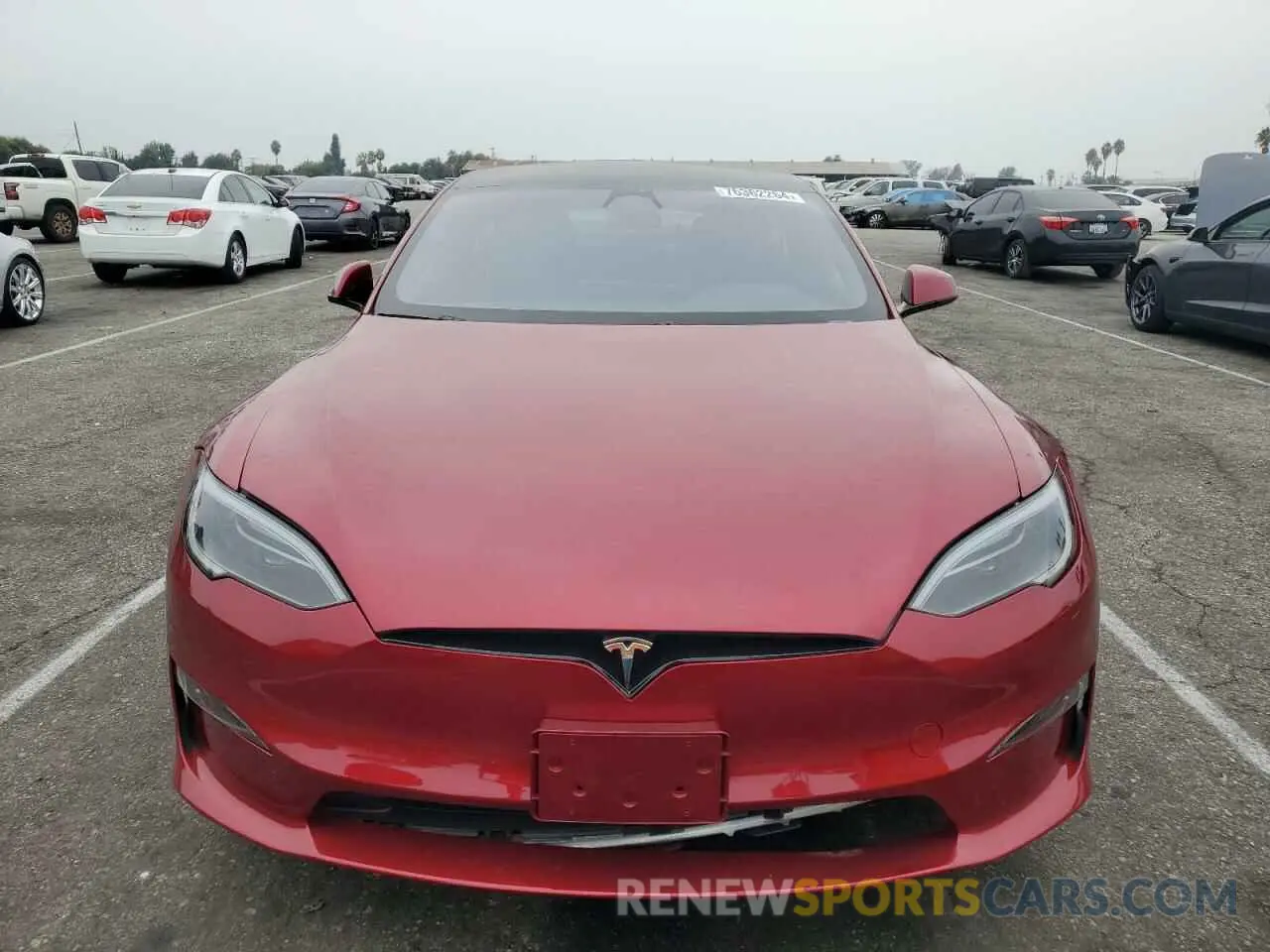 5 fotografías del automóvil dañado 5YJSA1E67PF522807 TESLA MODEL S 2023