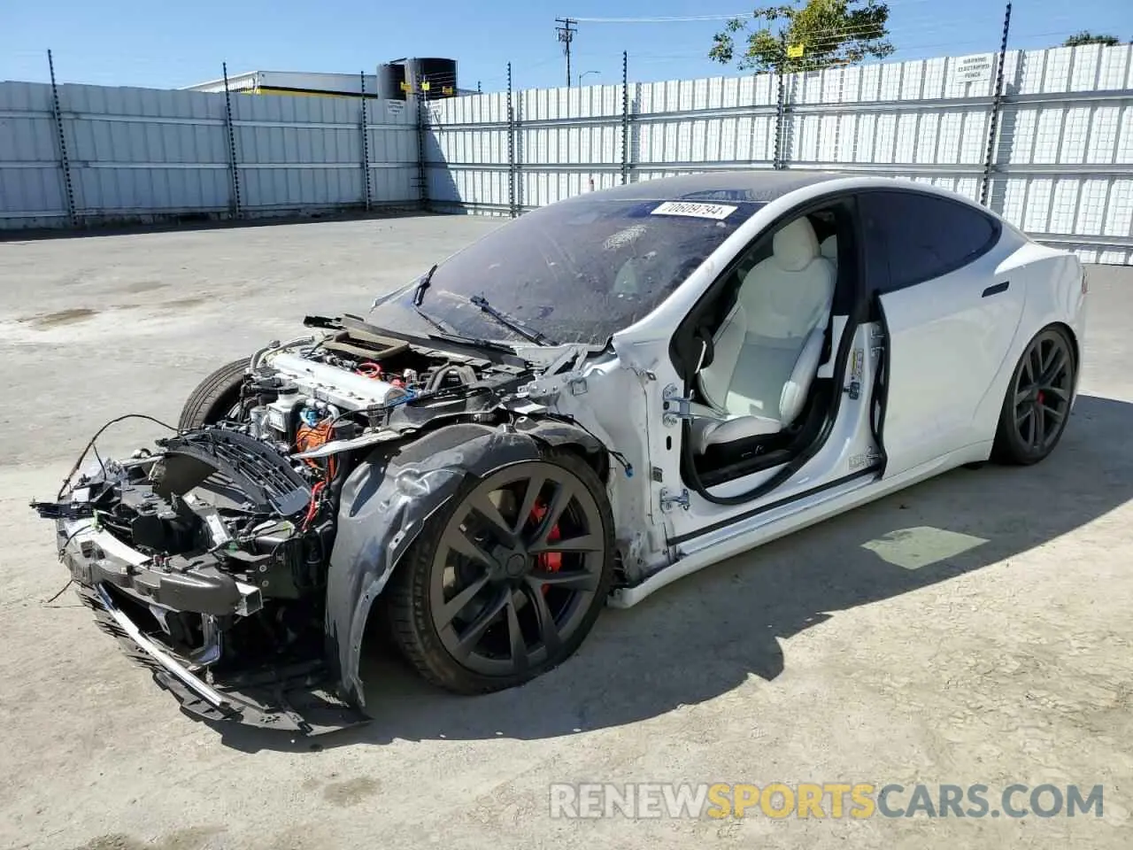 1 fotografías del automóvil dañado 5YJSA1E67PF525531 TESLA MODEL S 2023