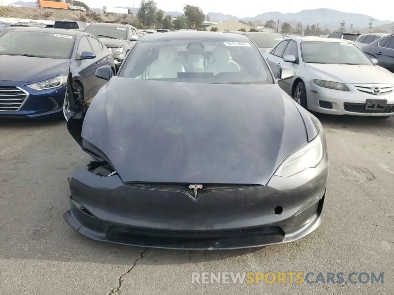 5 fotografías del automóvil dañado 5YJSA1E67PF528820 TESLA MODEL S 2023