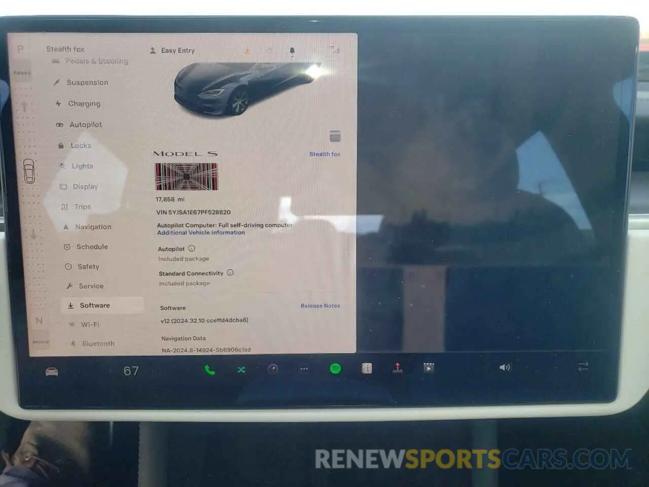 9 fotografías del automóvil dañado 5YJSA1E67PF528820 TESLA MODEL S 2023