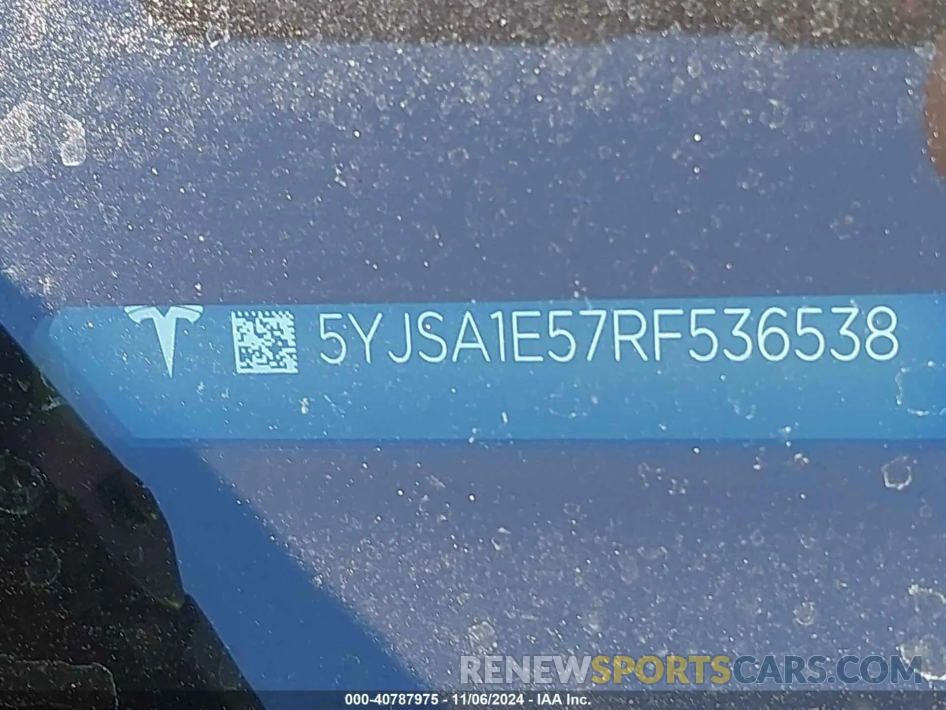 20 fotografías del automóvil dañado 5YJSA1E57RF536538 TESLA MODEL S 2024
