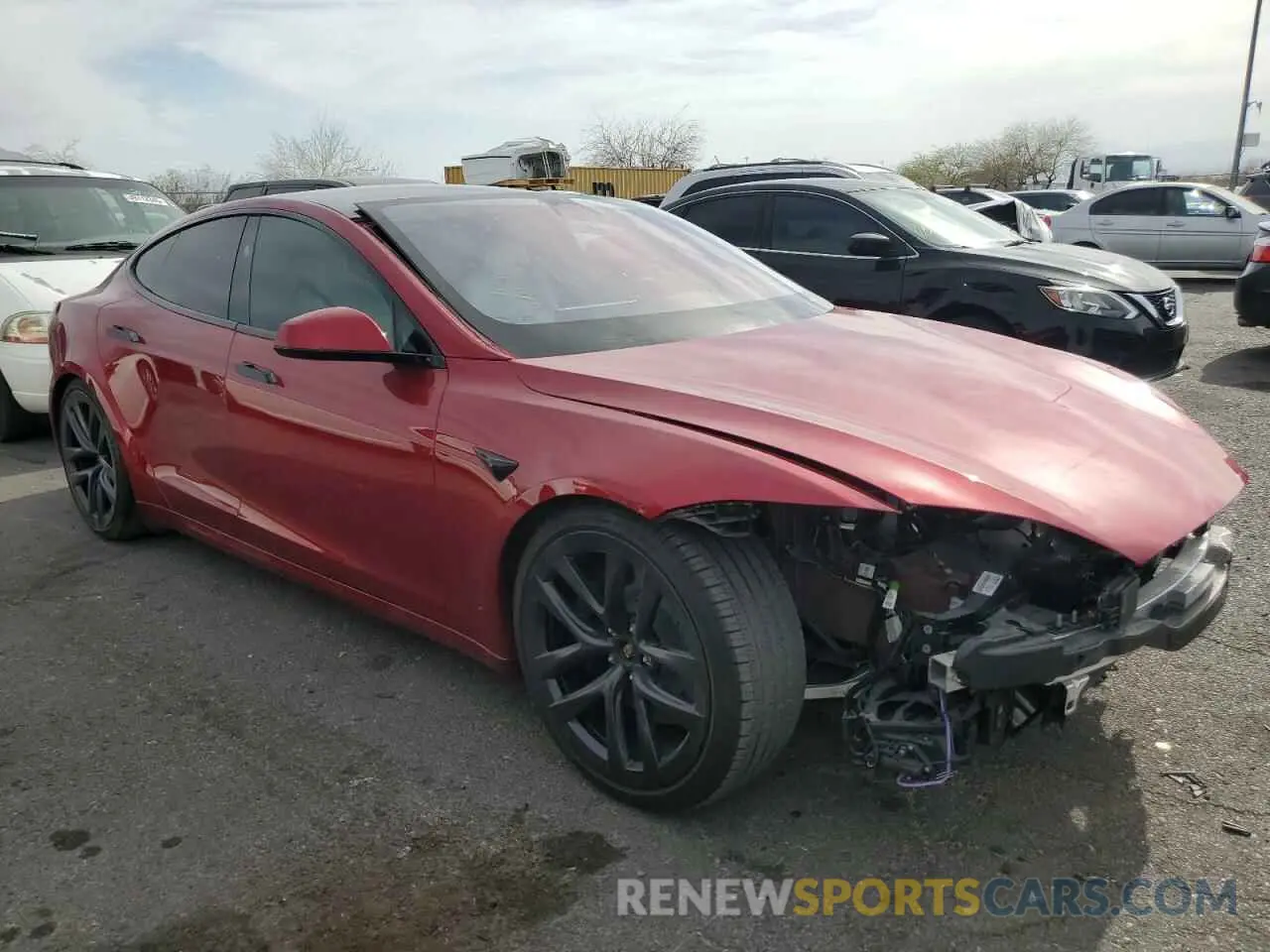 4 fotografías del automóvil dañado 5YJSA1E57RF537950 TESLA MODEL S 2024