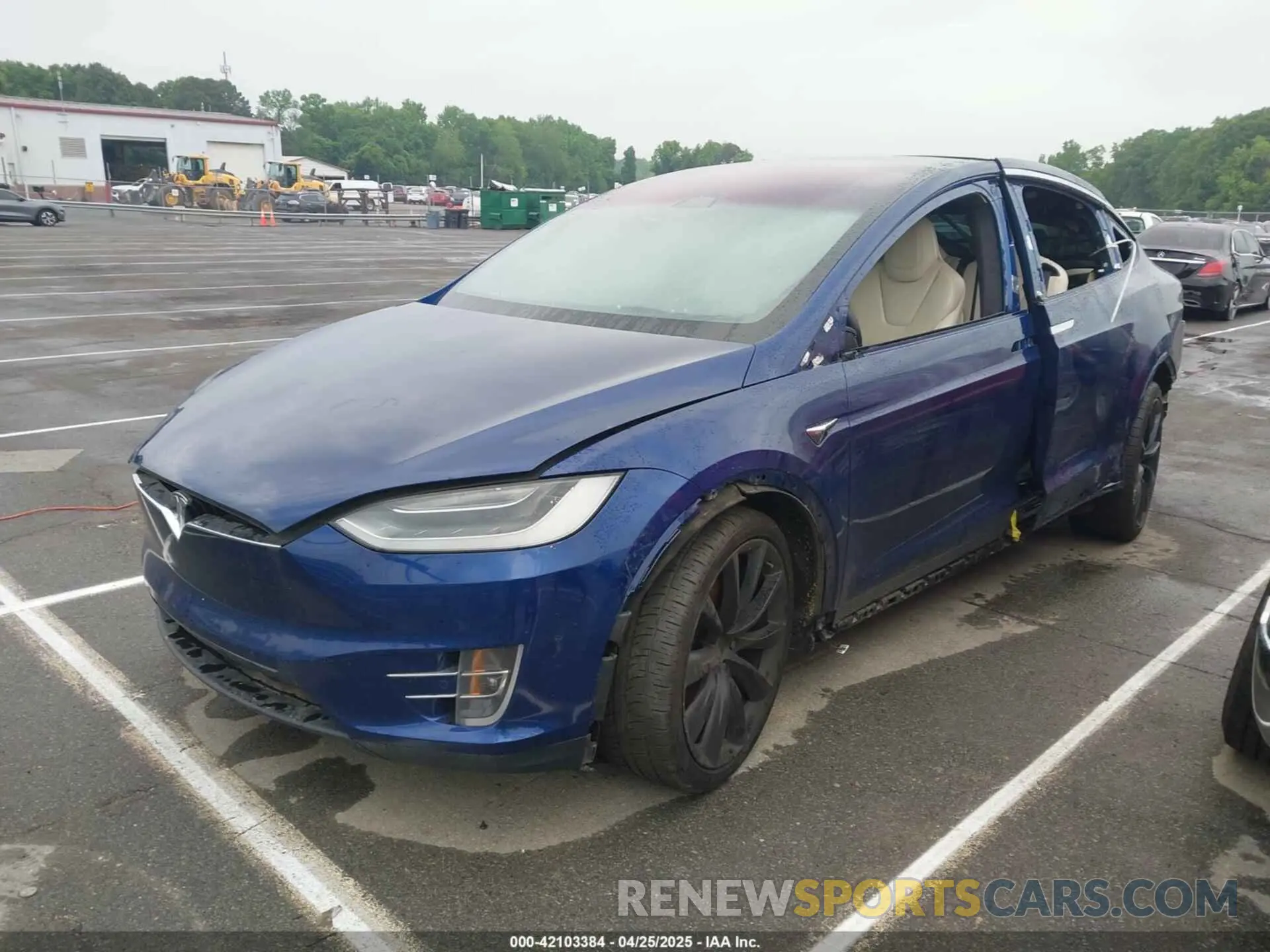 2 fotografías del automóvil dañado 5YJXCAE21KF196699 TESLA MODEL X 2019