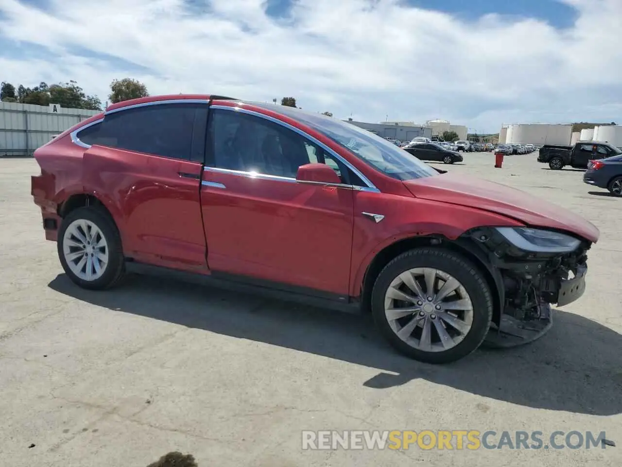 4 fotografías del automóvil dañado 5YJXCAE25KF195619 TESLA MODEL X 2019