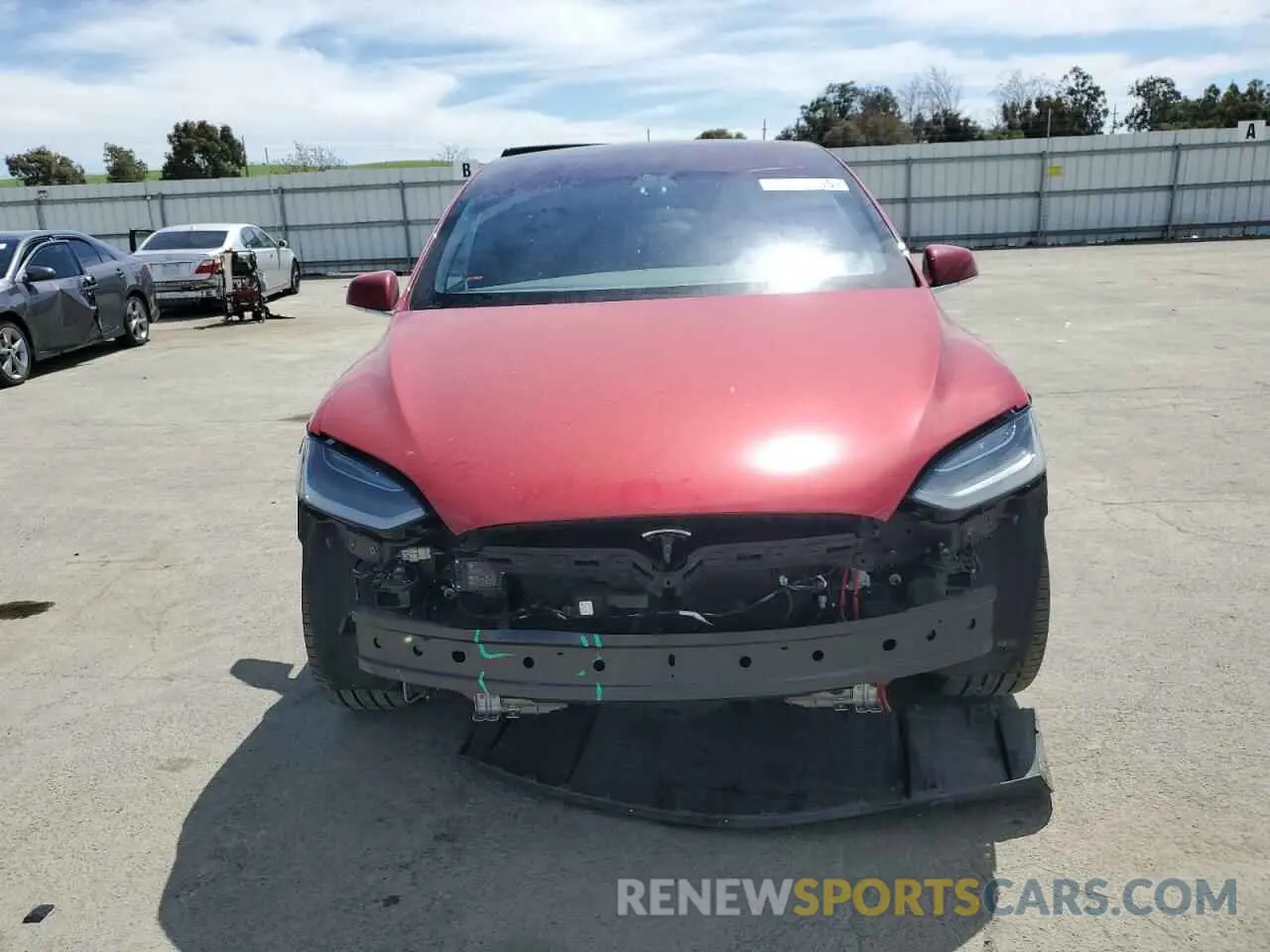 5 fotografías del automóvil dañado 5YJXCAE25KF195619 TESLA MODEL X 2019