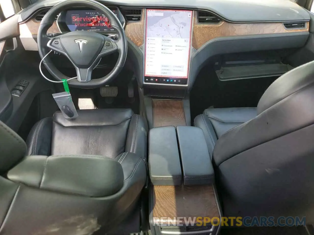 8 fotografías del automóvil dañado 5YJXCAE25KF195619 TESLA MODEL X 2019