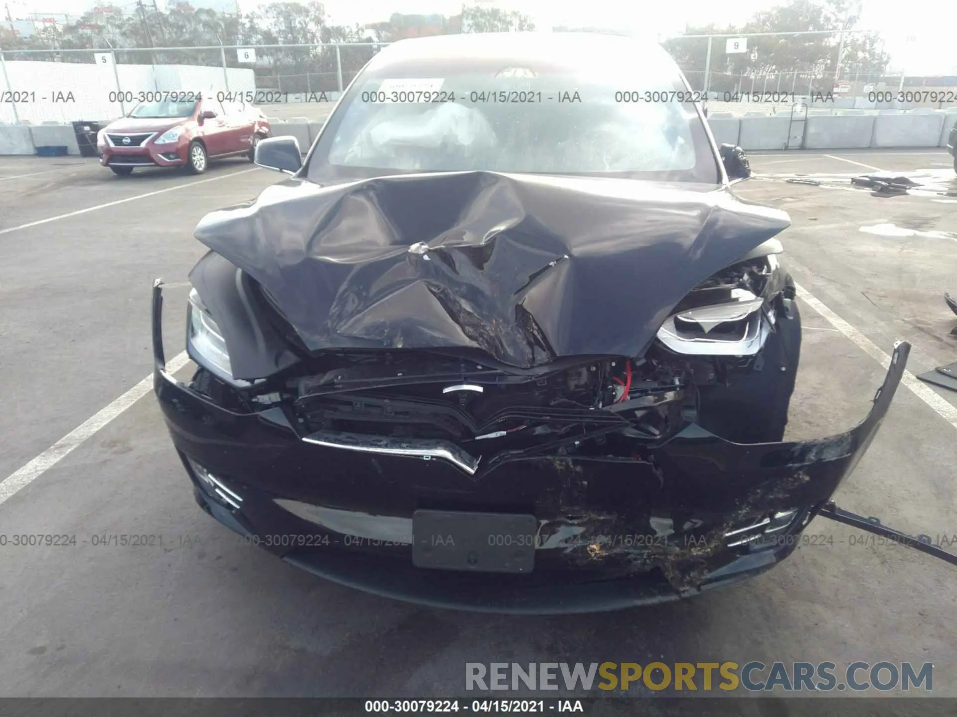 6 fotografías del automóvil dañado 5YJXCAE25KF199590 TESLA MODEL X 2019