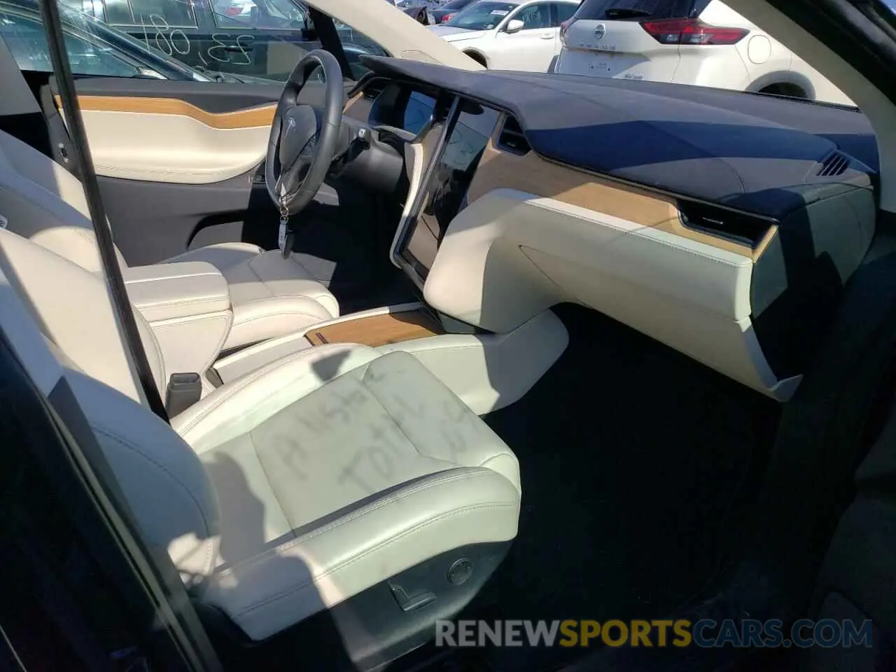 5 fotografías del automóvil dañado 5YJXCAE27KF185769 TESLA MODEL X 2019