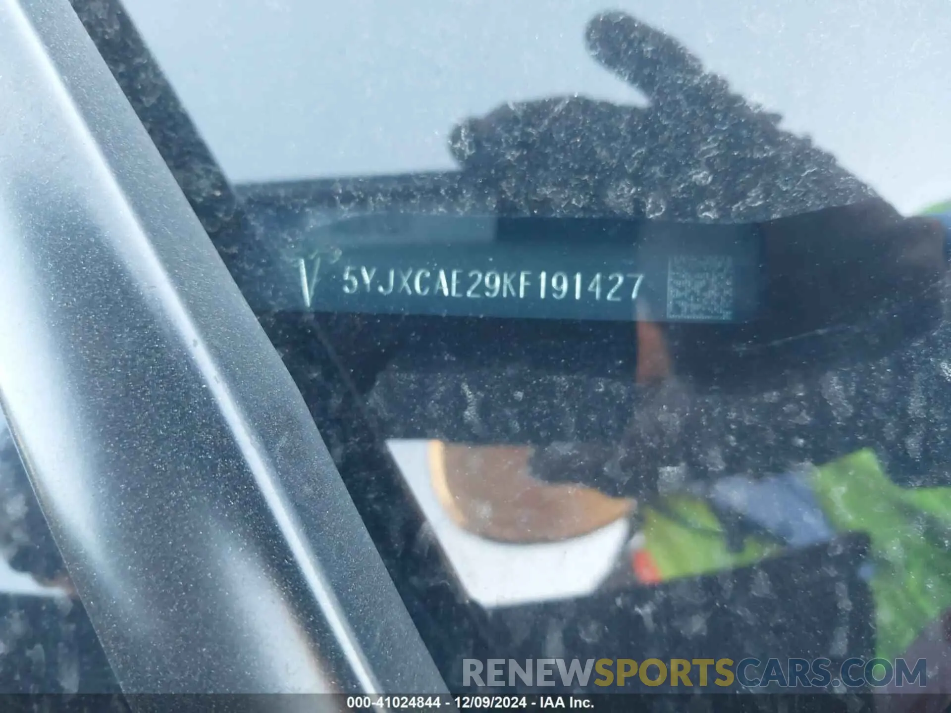 9 fotografías del automóvil dañado 5YJXCAE29KF191427 TESLA MODEL X 2019