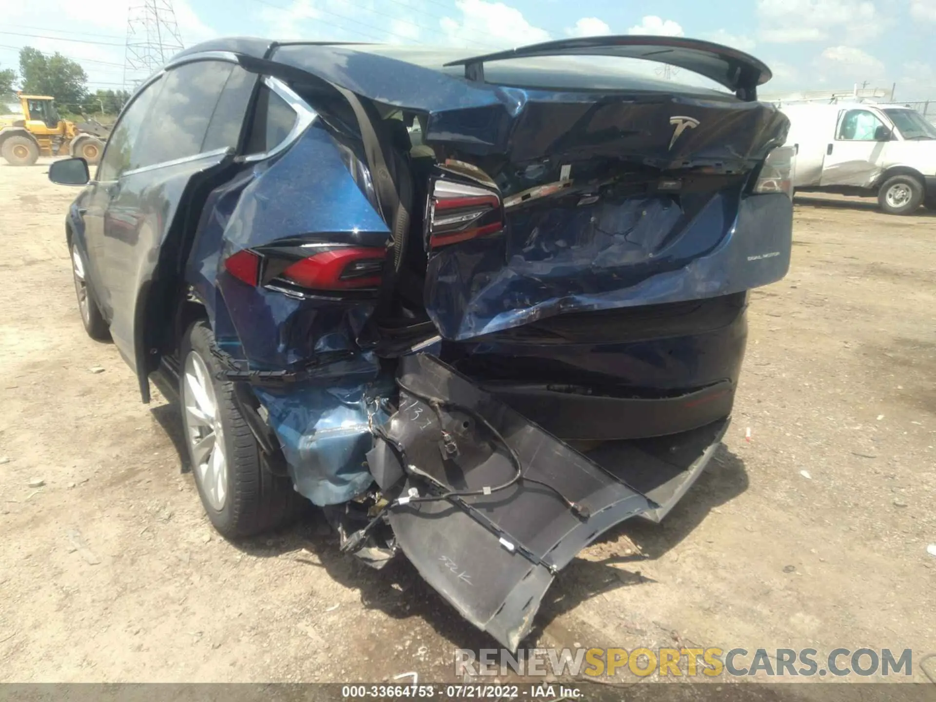 6 fotografías del automóvil dañado 5YJXCBE20KF181097 TESLA MODEL X 2019