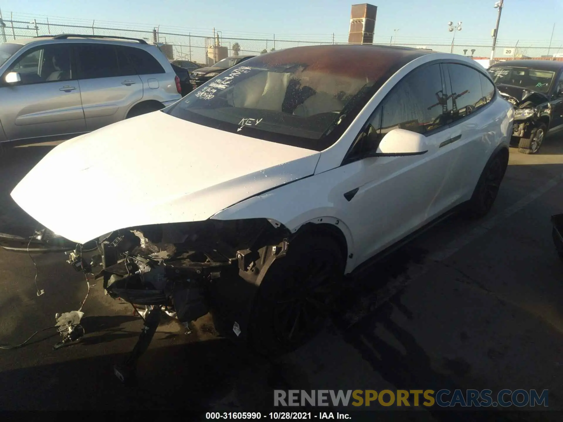 2 fotografías del automóvil dañado 5YJXCBE20KF191029 TESLA MODEL X 2019