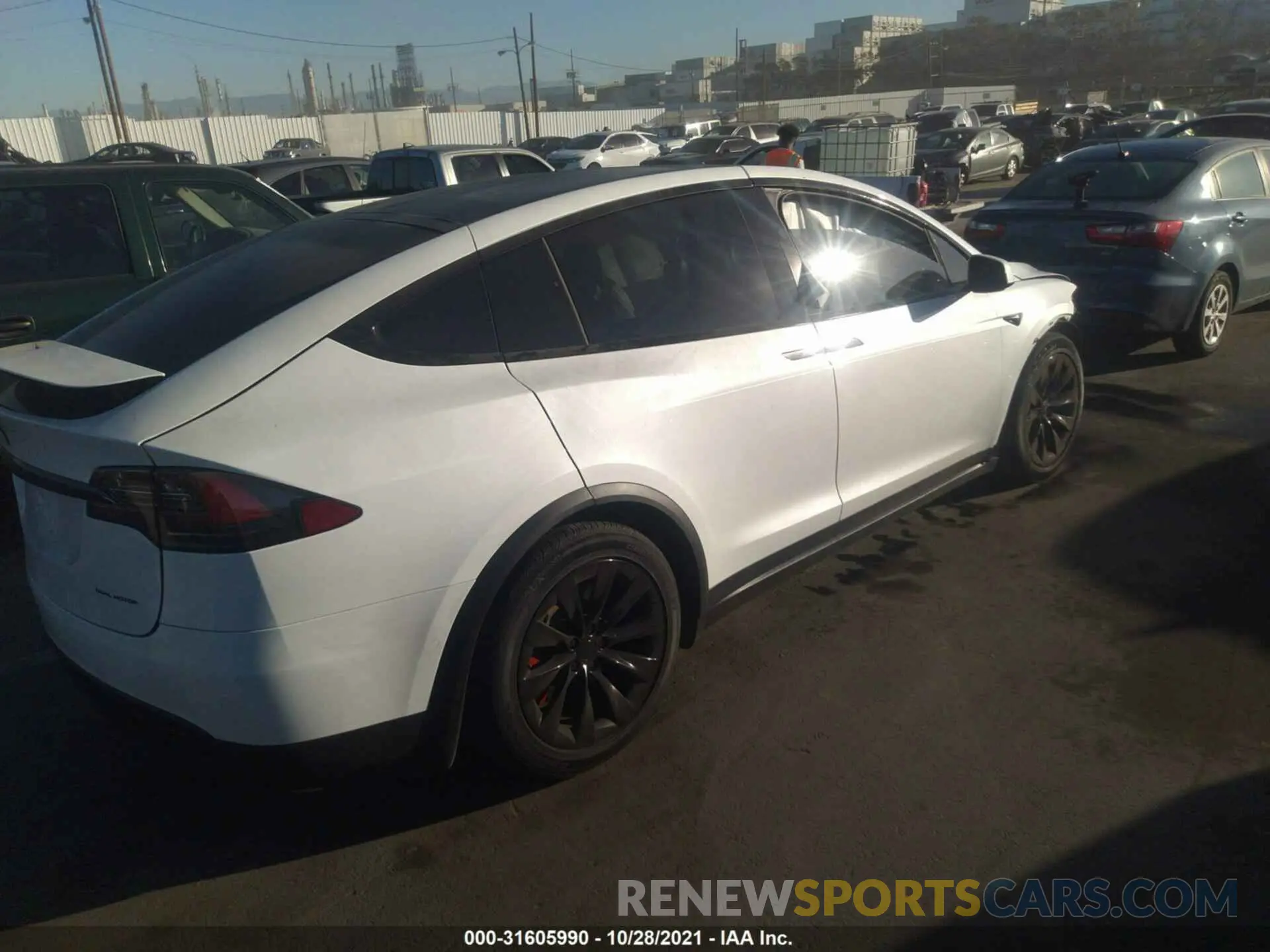 4 fotografías del automóvil dañado 5YJXCBE20KF191029 TESLA MODEL X 2019