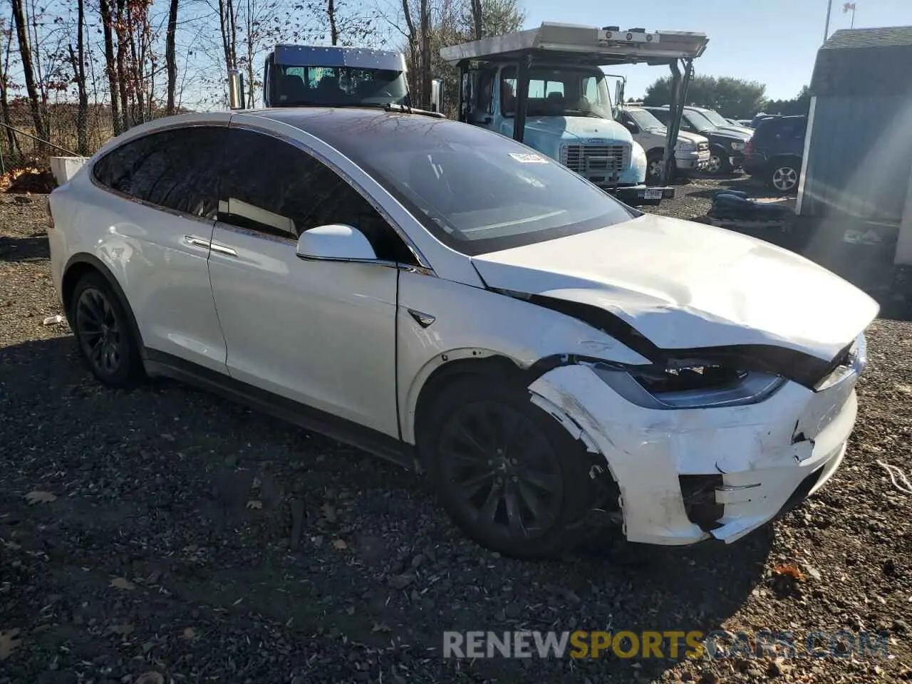 4 fotografías del automóvil dañado 5YJXCBE21KF150621 TESLA MODEL X 2019