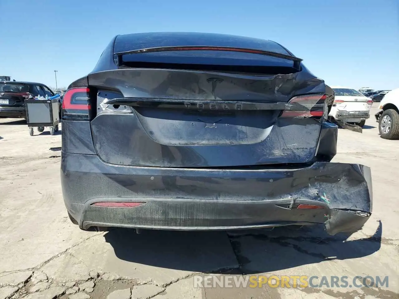 6 fotografías del automóvil dañado 5YJXCBE22KF205612 TESLA MODEL X 2019
