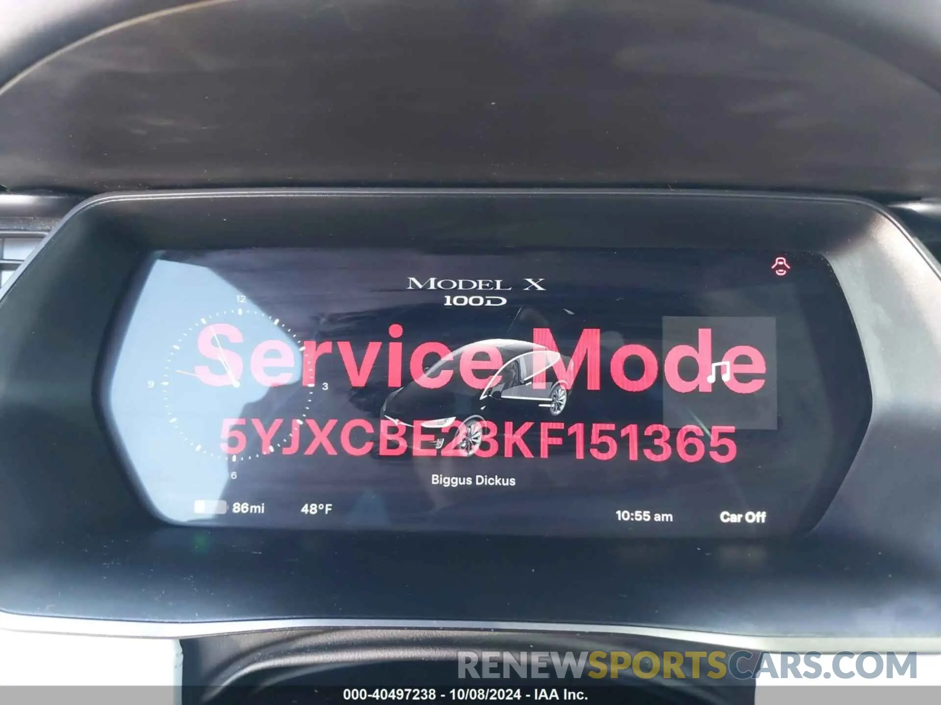 7 fotografías del automóvil dañado 5YJXCBE23KF151365 TESLA MODEL X 2019