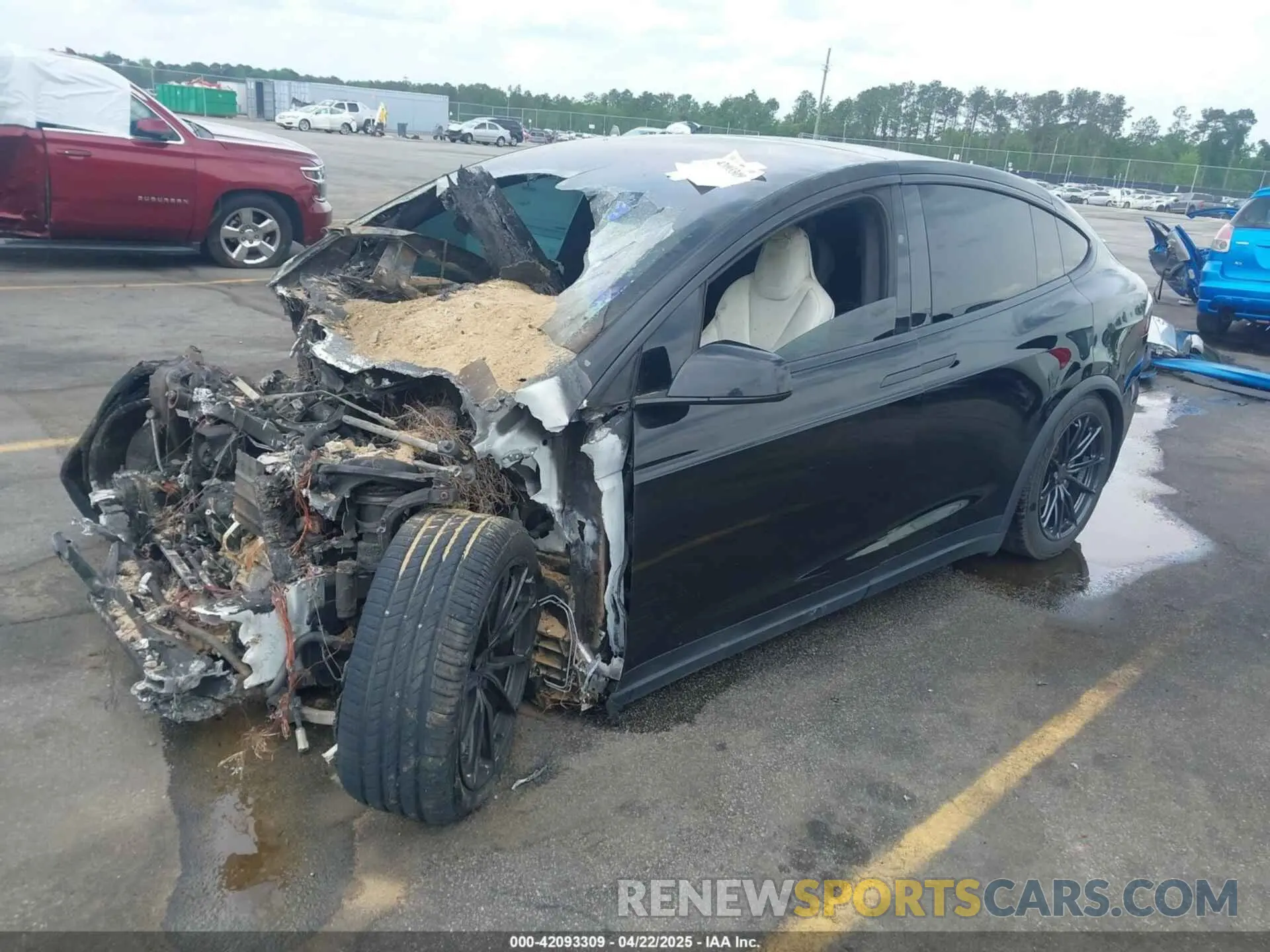 2 fotografías del automóvil dañado 5YJXCBE23KF183815 TESLA MODEL X 2019