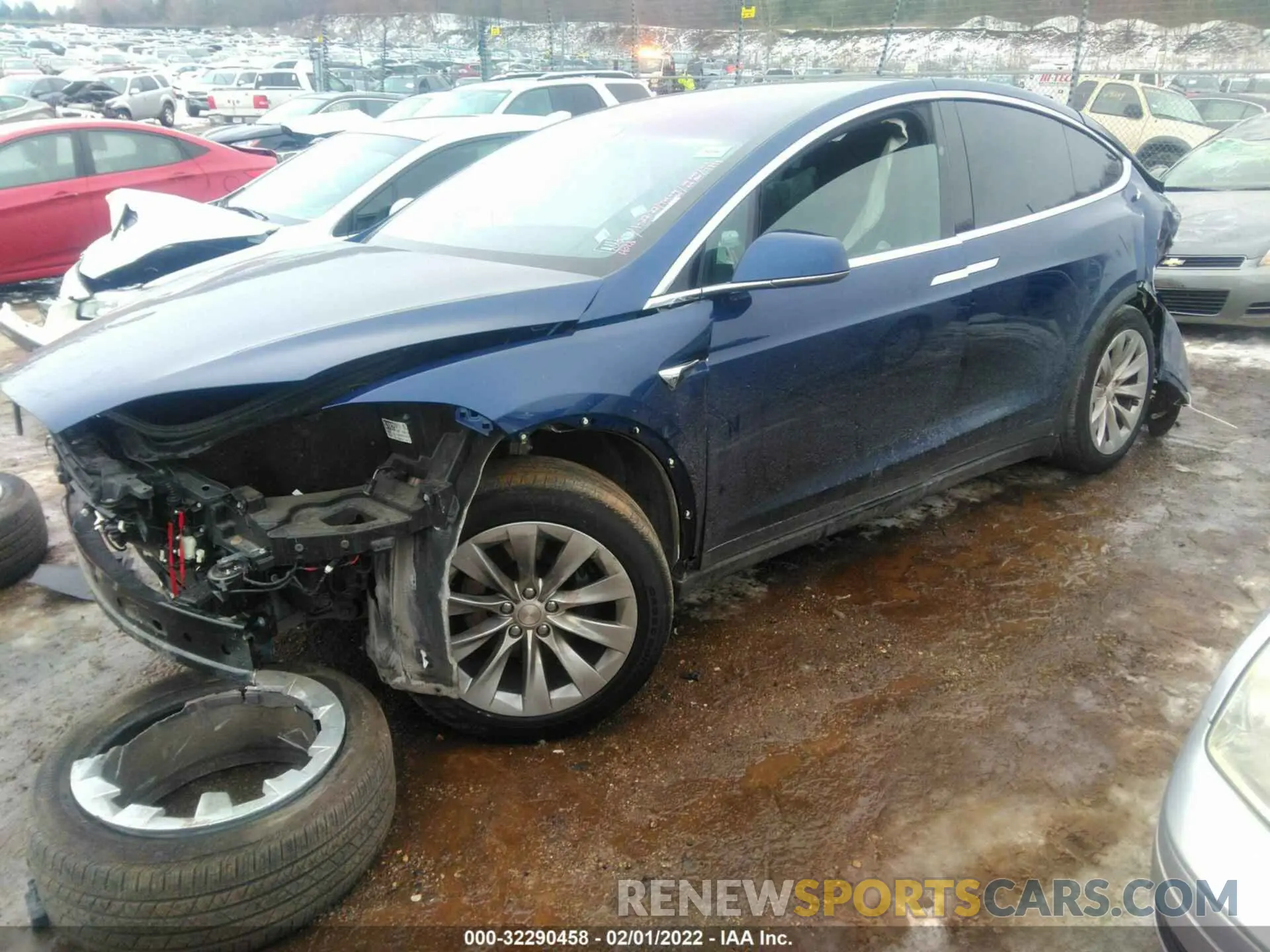 2 fotografías del automóvil dañado 5YJXCBE26KF153899 TESLA MODEL X 2019