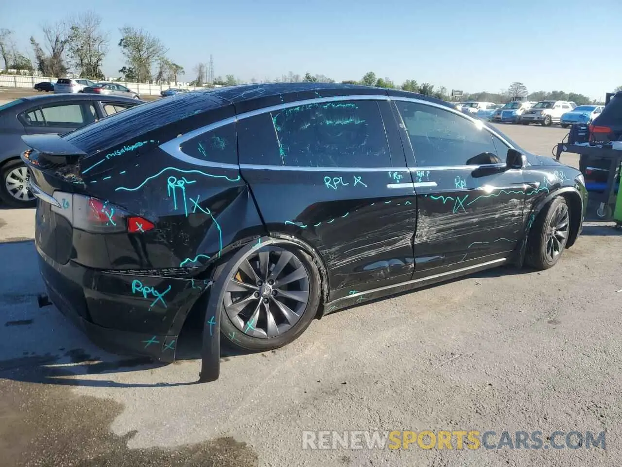 3 fotografías del automóvil dañado 5YJXCBE27KF151790 TESLA MODEL X 2019