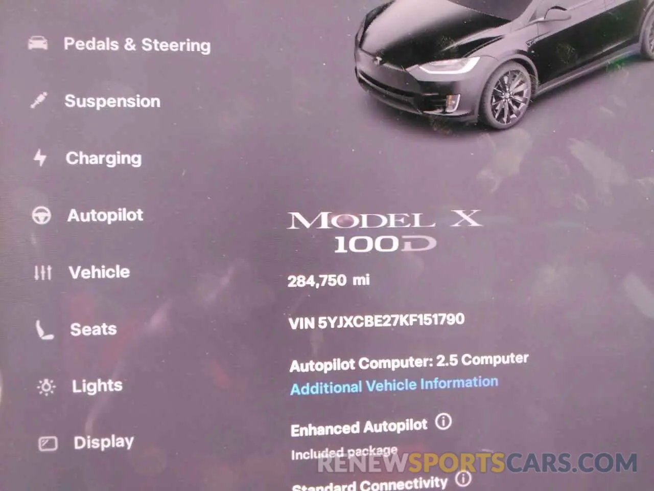 9 fotografías del automóvil dañado 5YJXCBE27KF151790 TESLA MODEL X 2019