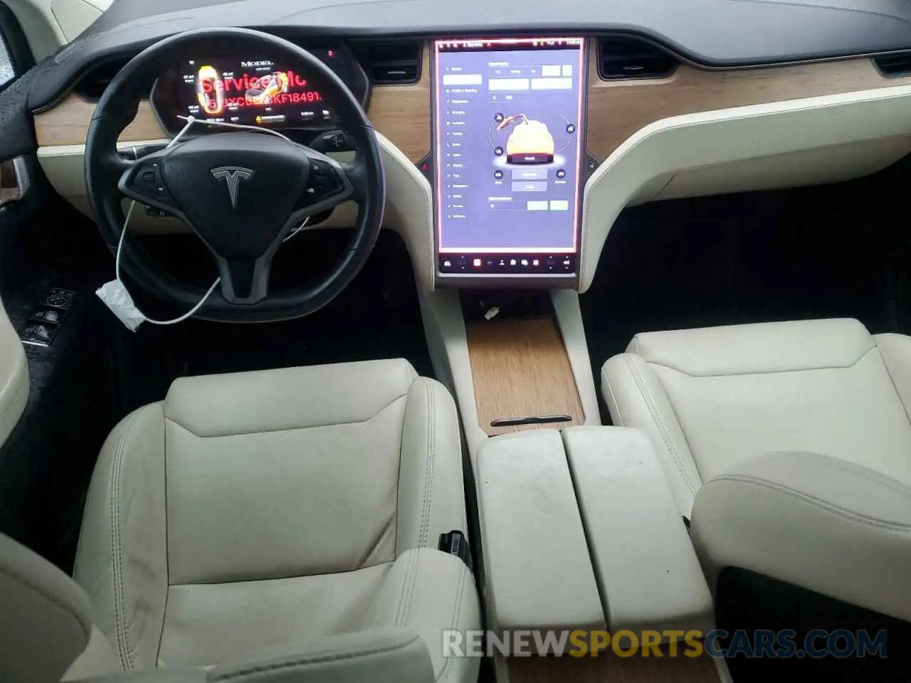 8 fotografías del automóvil dañado 5YJXCBE28KF184913 TESLA MODEL X 2019