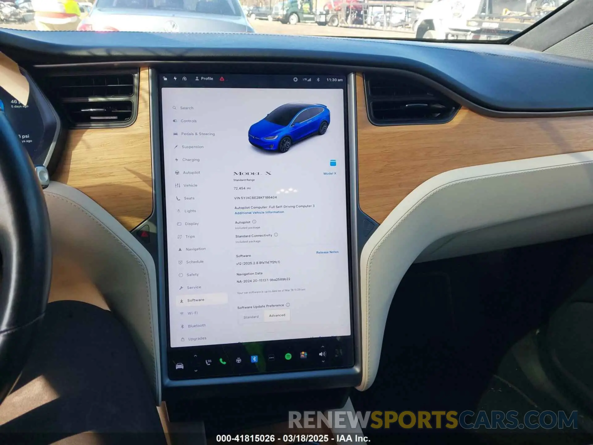 18 fotografías del automóvil dañado 5YJXCBE28KF186404 TESLA MODEL X 2019